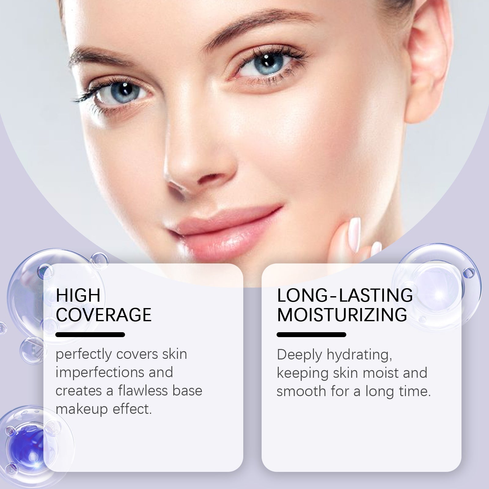 Concealer Air Cushion Foundation - Moisturizing & Brightening Light Base - Icon Her