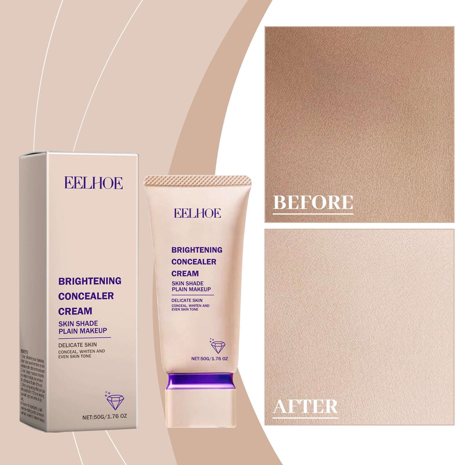 Concealer Brightening Cream – Natural, Light Texture & Fresh Nude Makeup - Icon Her
