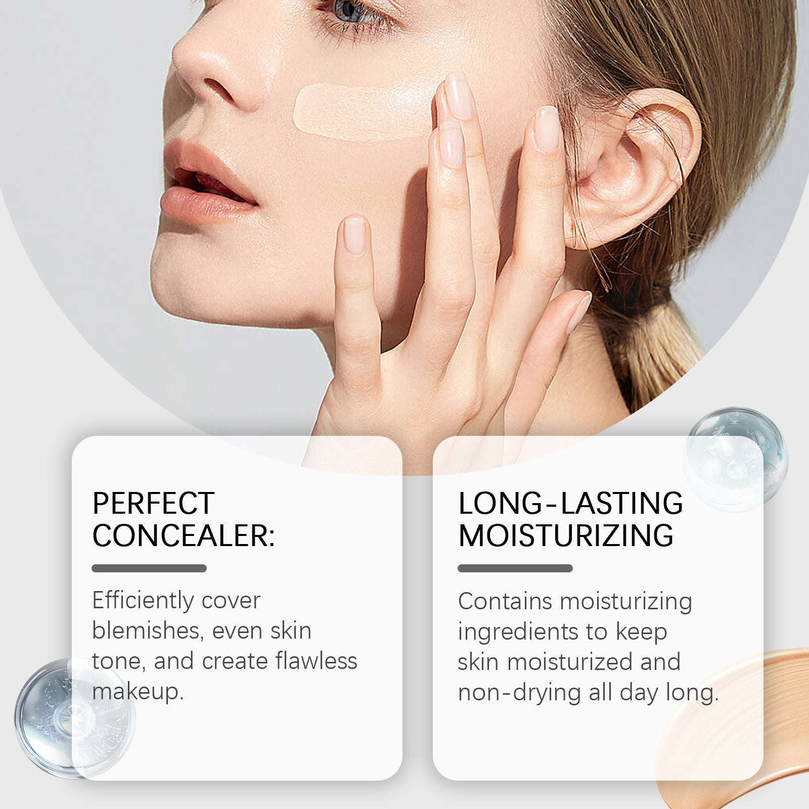 Concealer Moisturizing Liquid Foundation - Refreshing & Long-Lasting Base - Icon Her