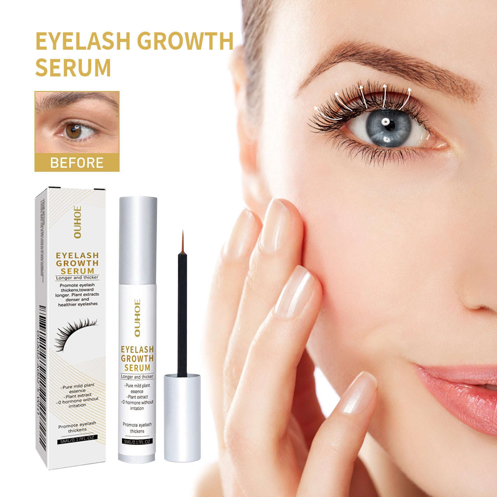Eyelash Growth Serum – Natural, Moisturizing & Thickening Lash Treatment - Icon Her