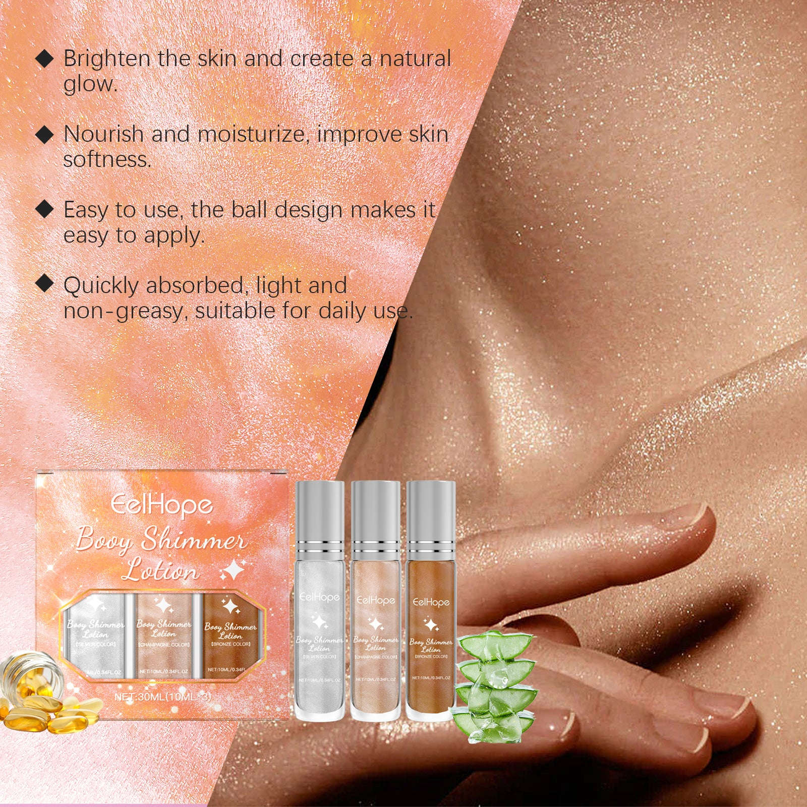 Face Highlight Oil Stick Set – Party Glow, Fluorescent & Liquid Highlighter - Icon Her