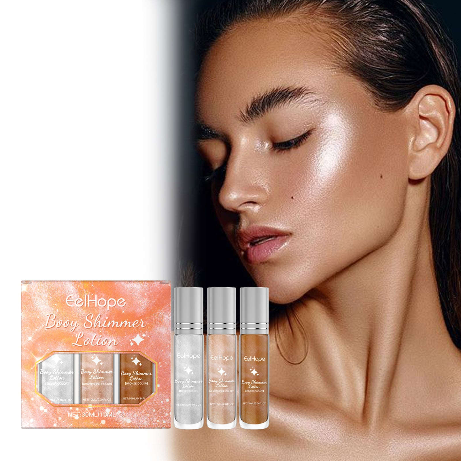 Face Highlight Oil Stick Set – Party Glow, Fluorescent & Liquid Highlighter - Icon Her