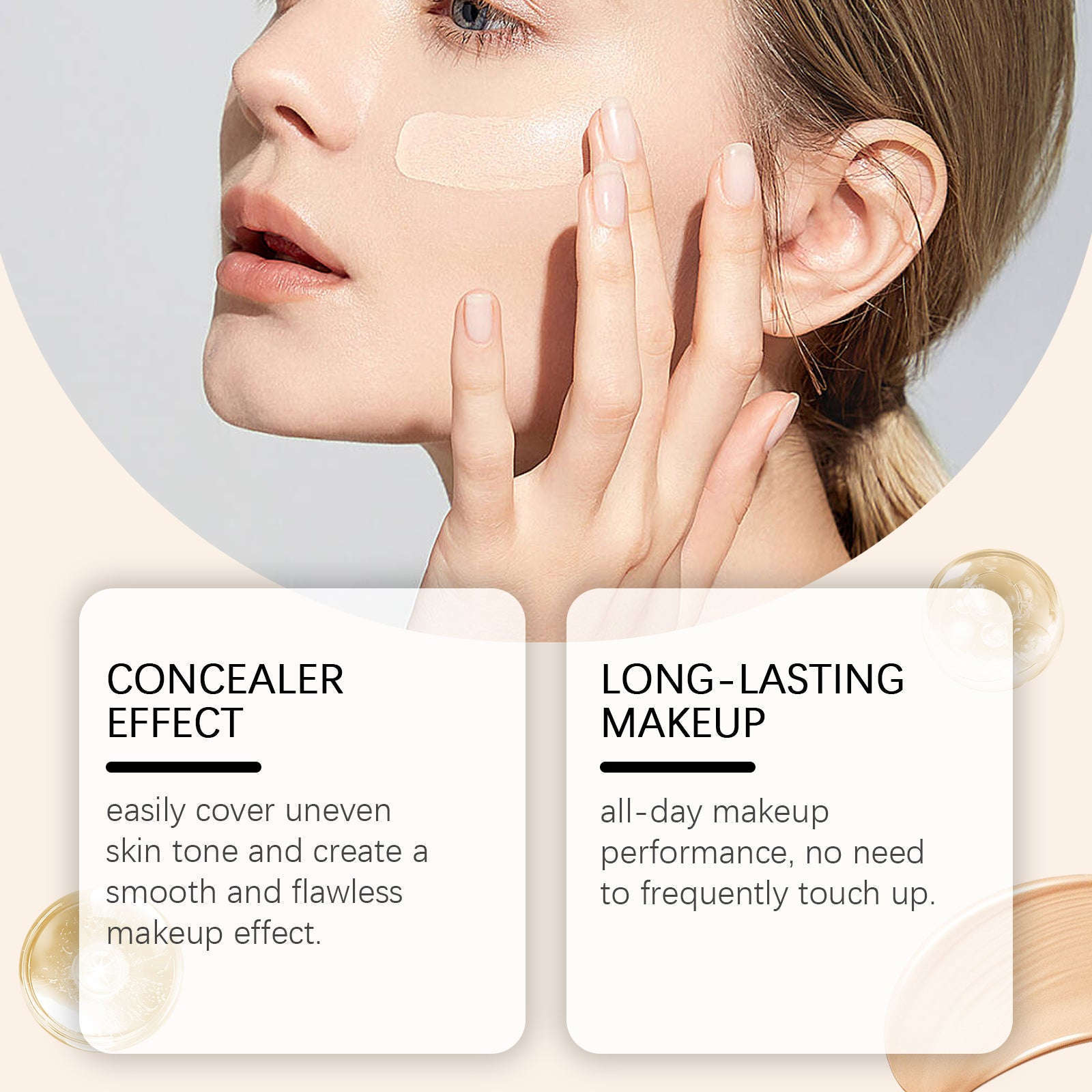 Foundation Concealer – Mild, Natural, Hydrating & Long-Lasting Skin Tone - Icon Her