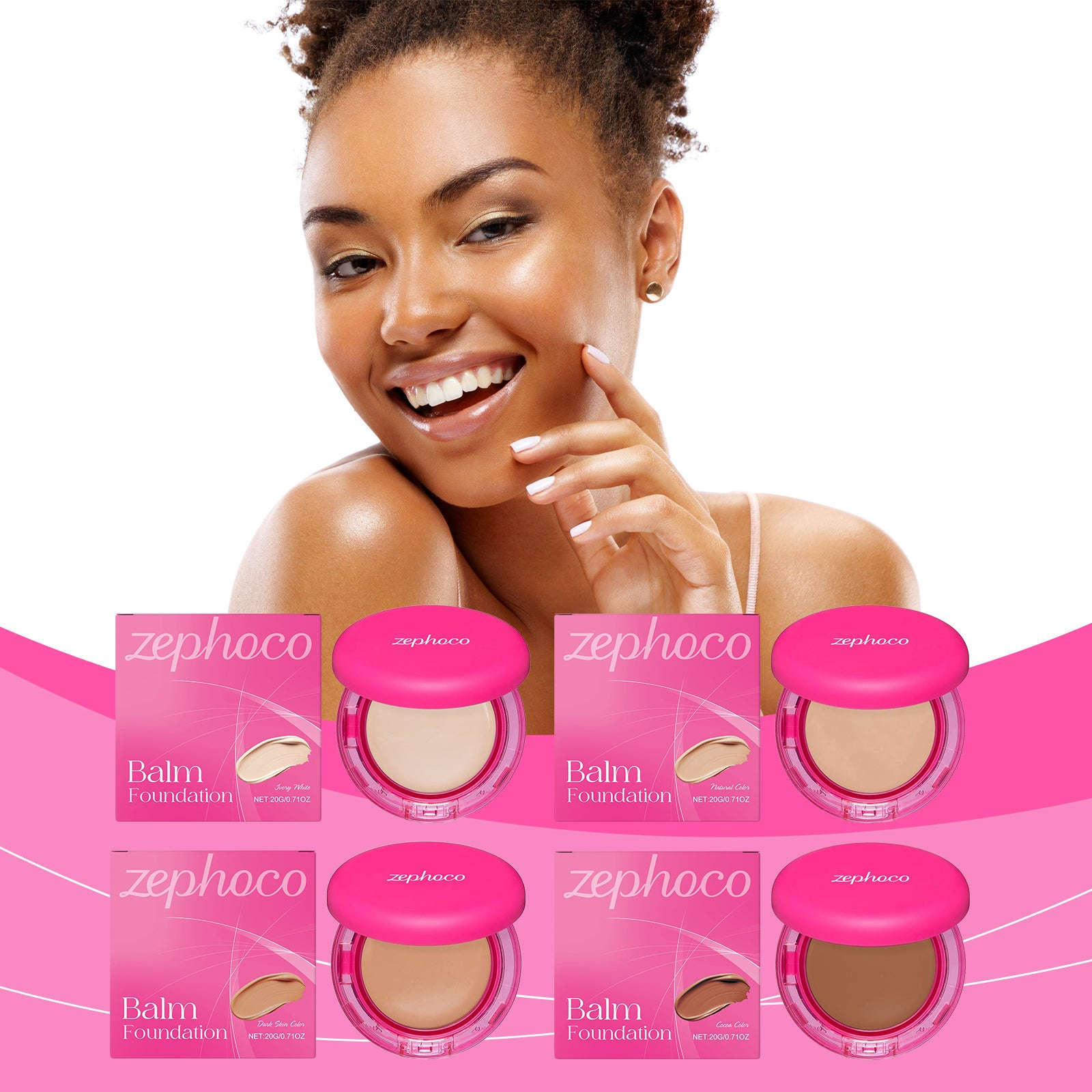 Full Coverage Balm Foundation - High-Cover Hydrating Concealer & Base - Icon Her