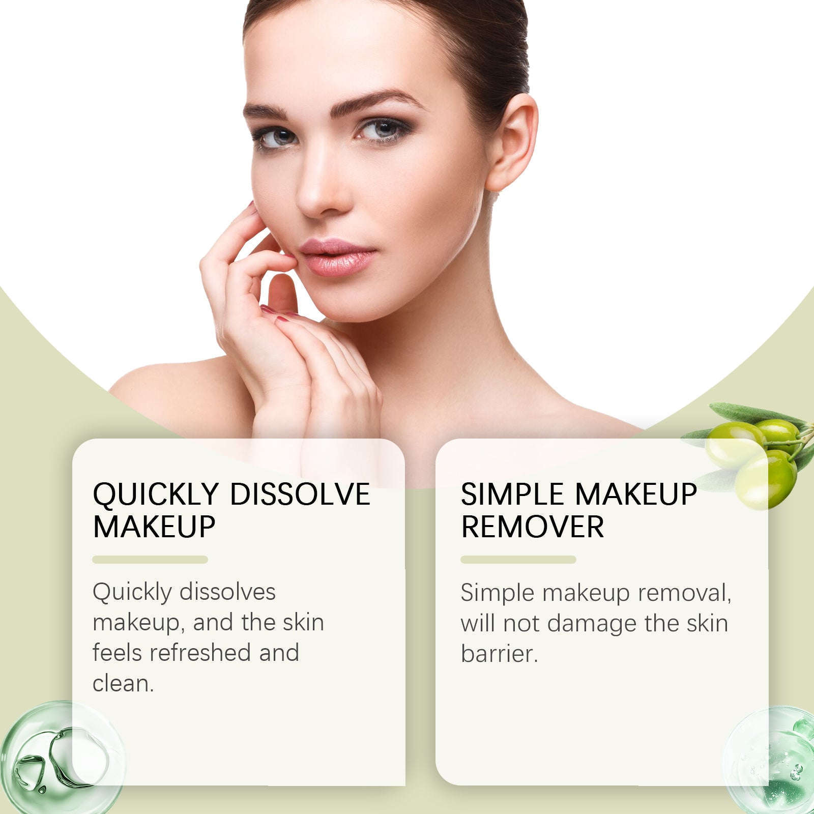 Gentle Makeup Remover Oil - Deep Cleansing & Fresh Face & Lip Cleanser - Icon Her