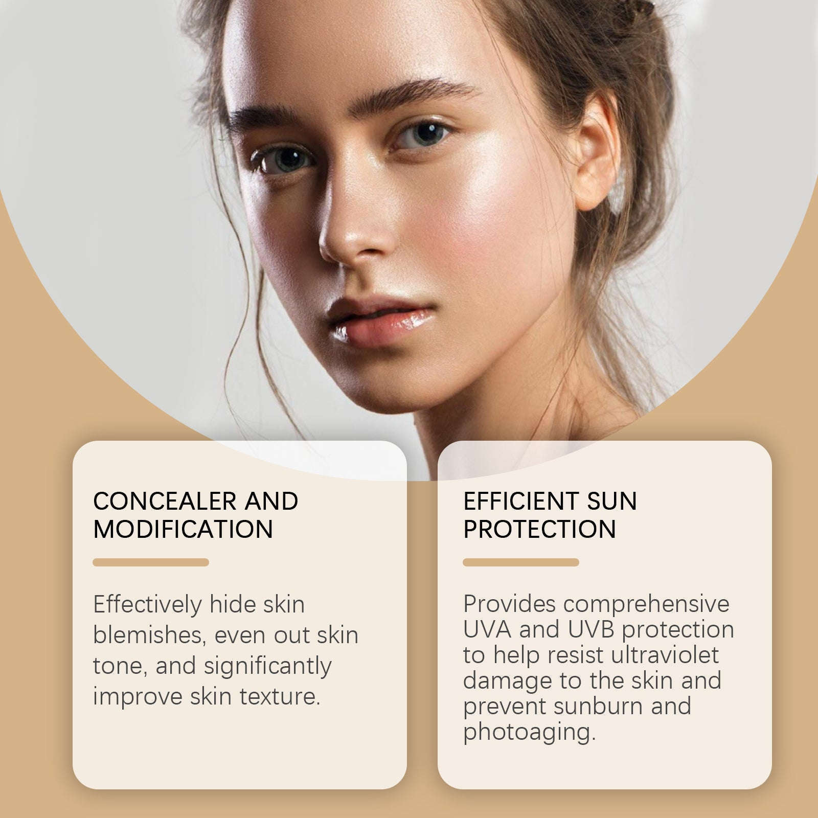 Gold Snail Protective BB Cream - Moisturizing & Waterproof Concealer Base - Icon Her