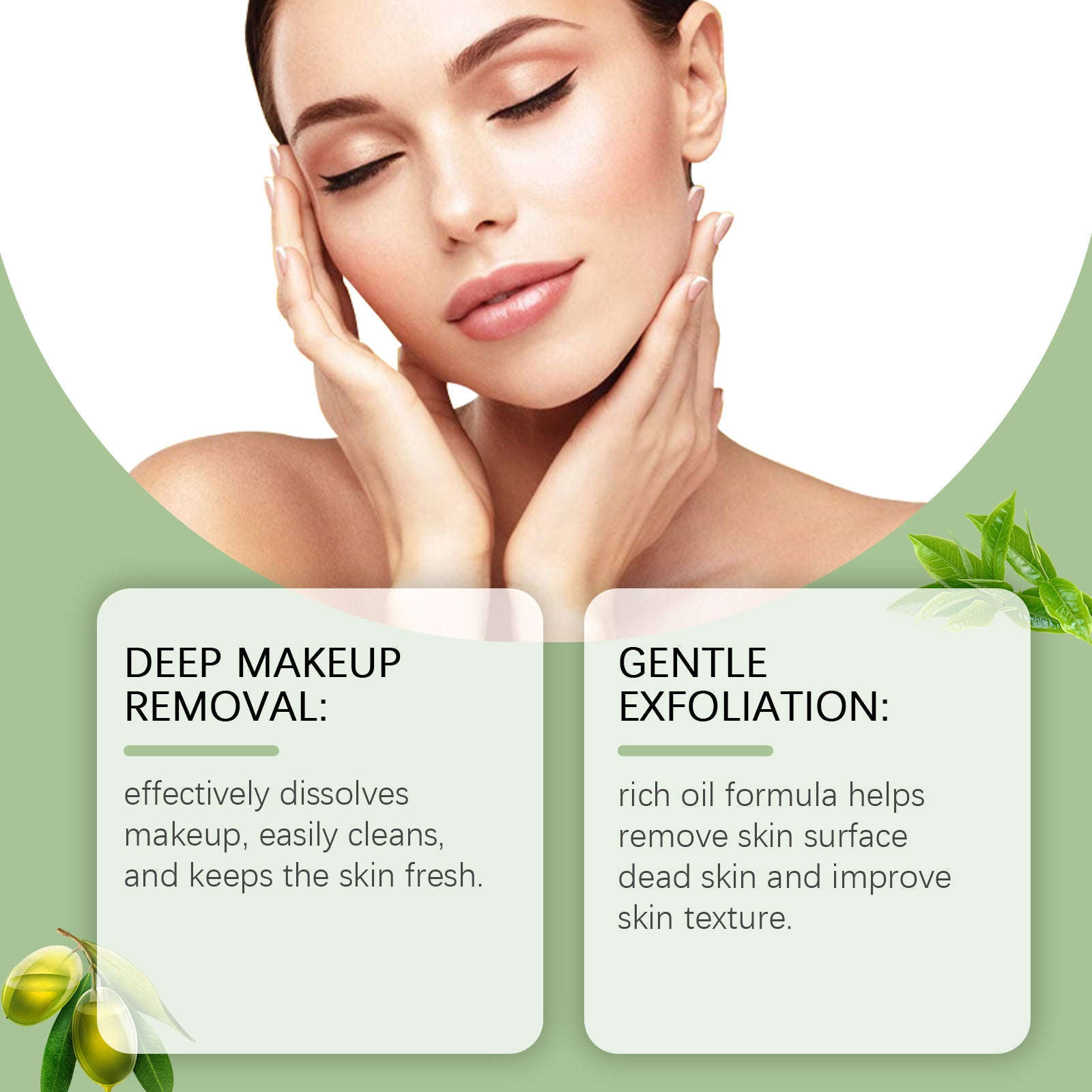 Green Tea Makeup Remover Oil - Refreshing Cleansing Oil for Face, Eyes & Lips - Icon Her
