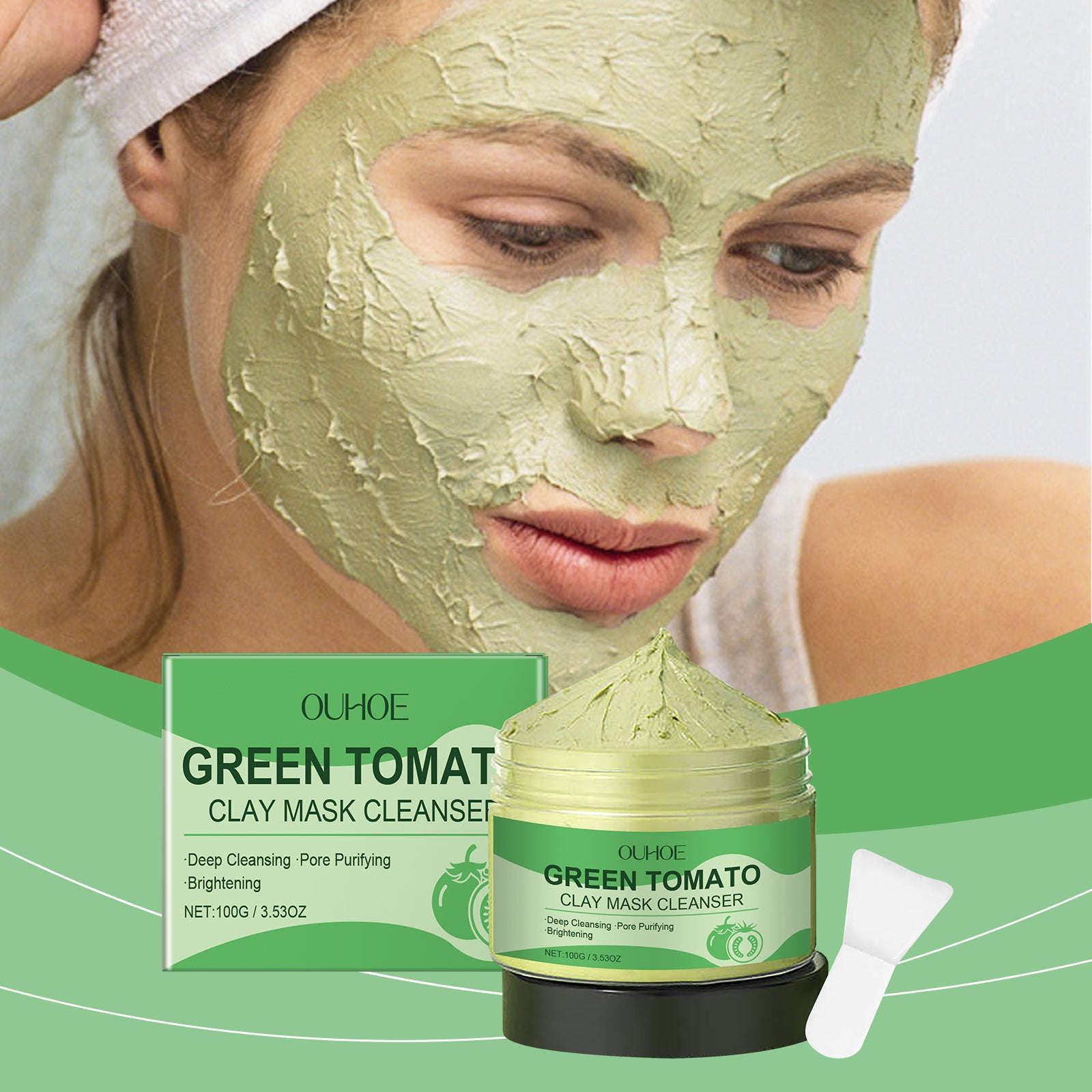 Green Tomato Clay Mask – Hydrating, Firming & Pore Purifying Facial - Icon Her