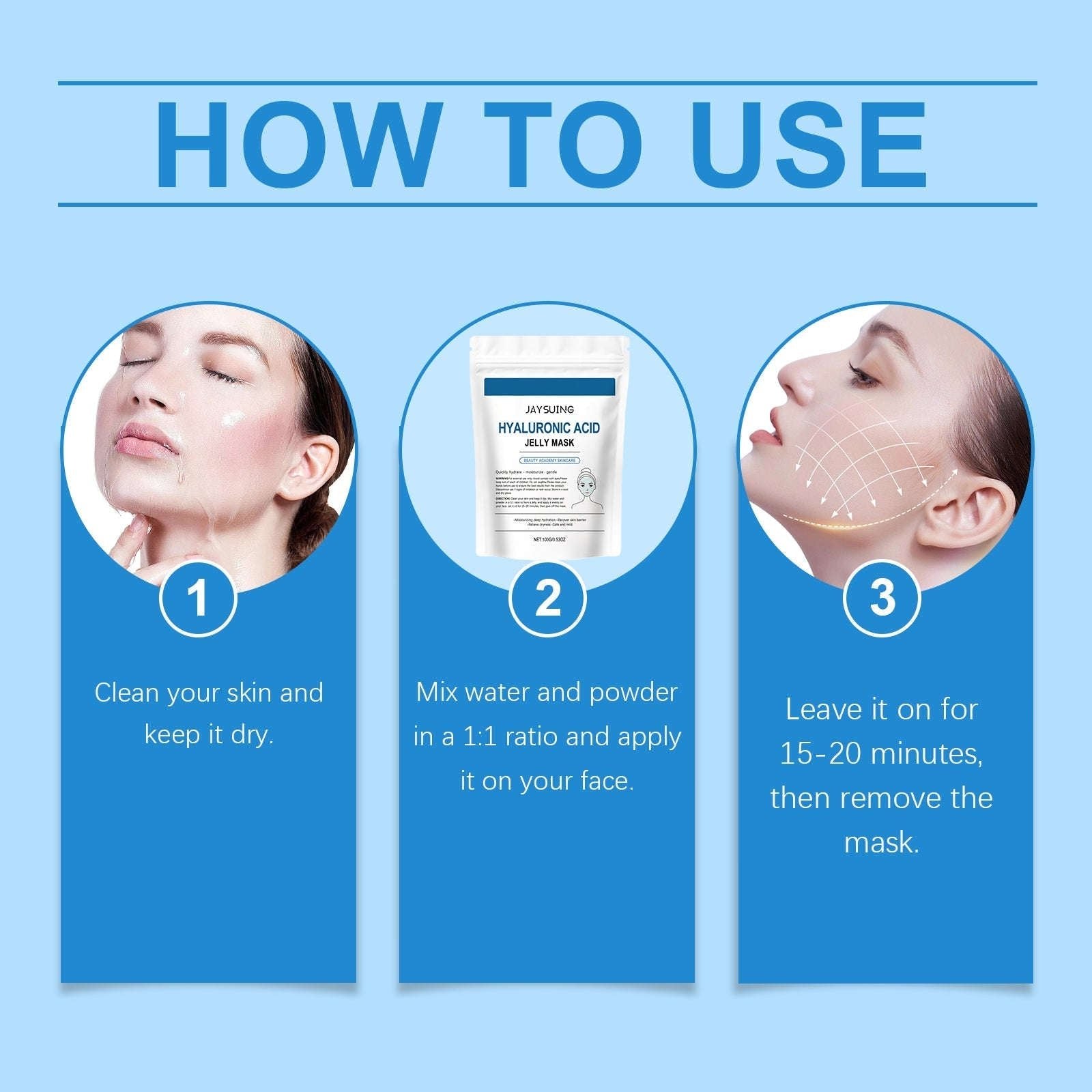 Hyaluronic Acid Jelly Mask - Deep Hydrating & Plumping Facial Jelly Mask - Icon Her