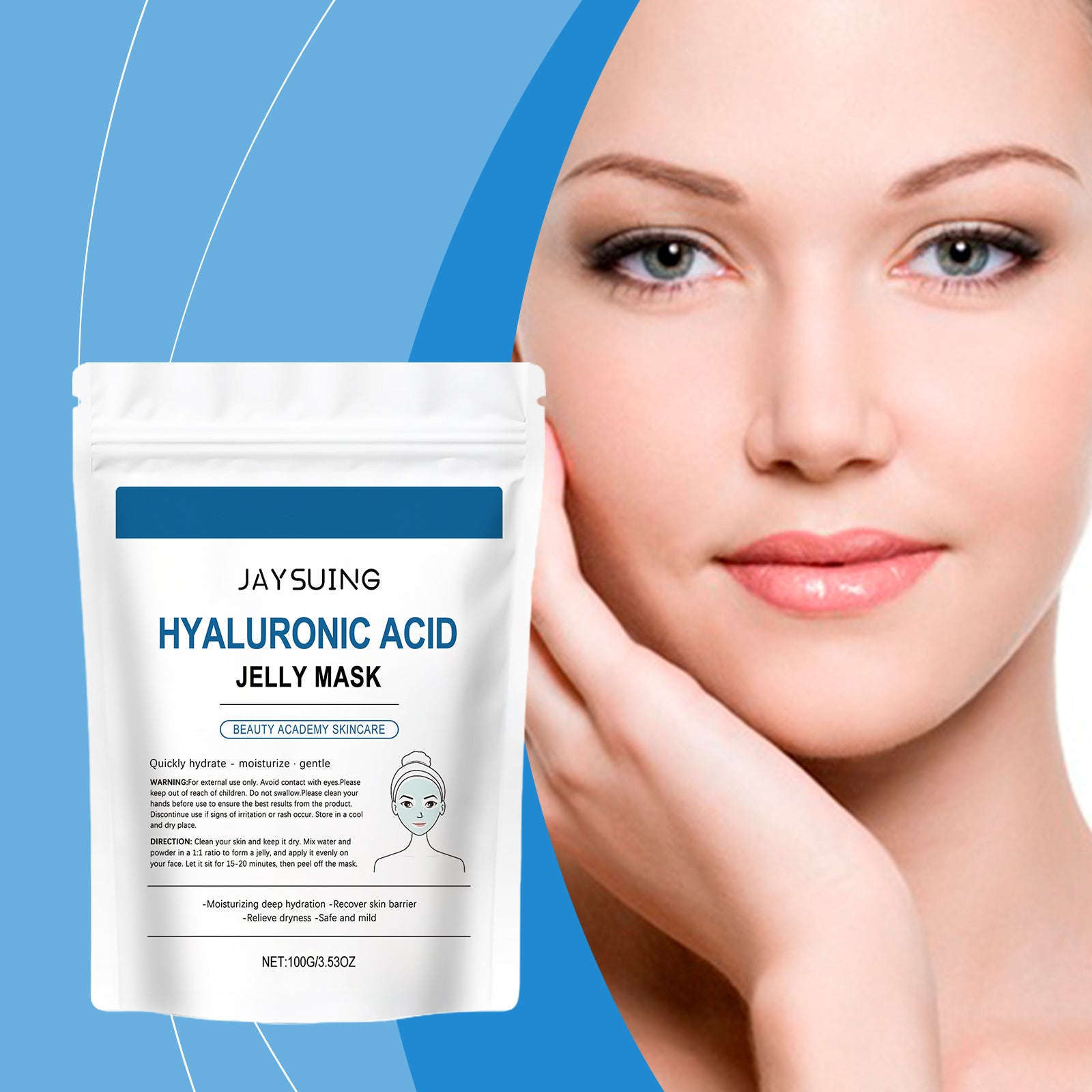 Hyaluronic Acid Jelly Mask - Deep Hydrating & Plumping Facial Jelly Mask - Icon Her