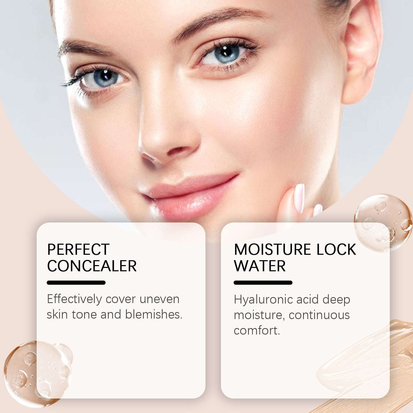 Light Transparent Concealer Foundation Stick - Hydrating & Long-Wear Base - Icon Her
