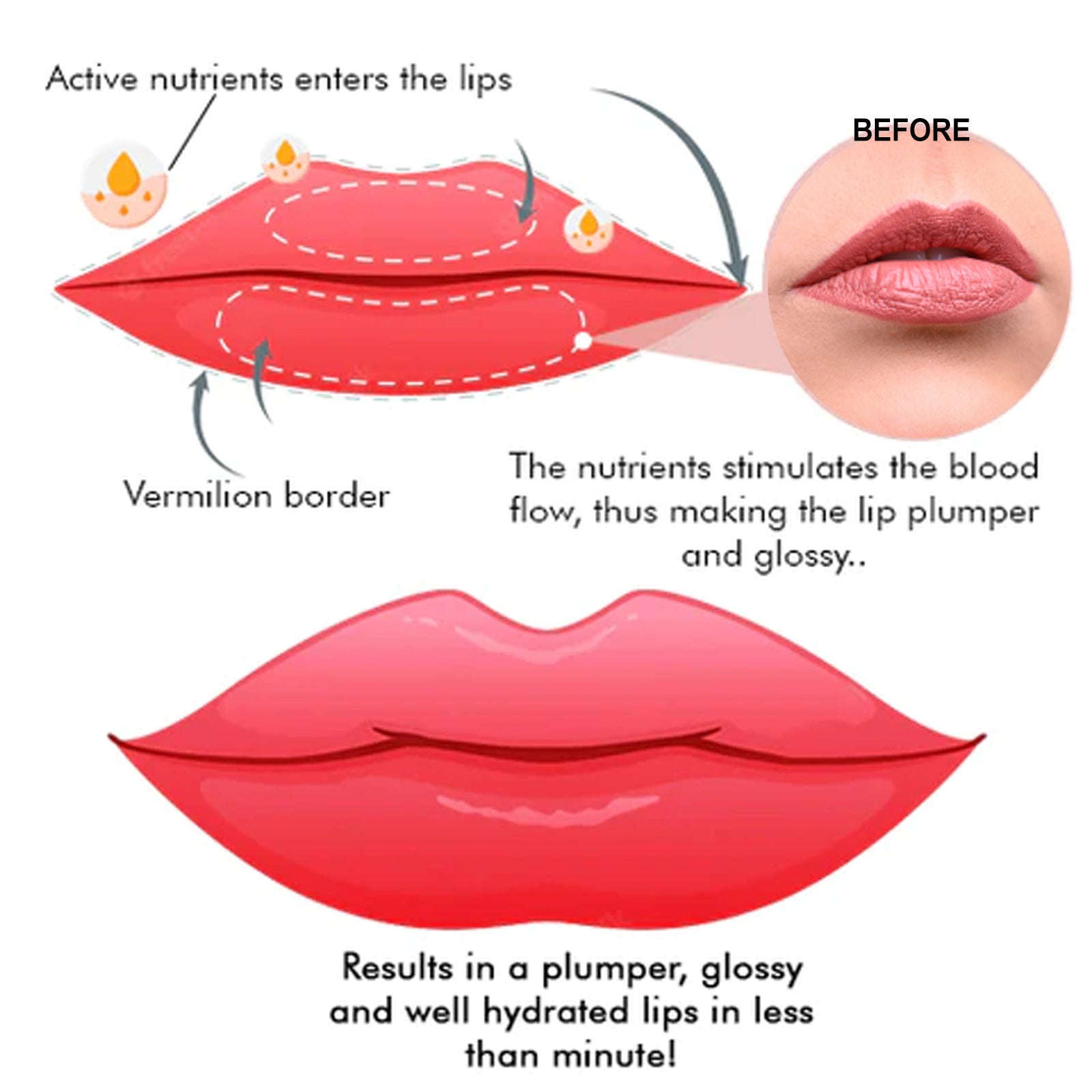 Lip Plumping Treatment – Anti-Dry, Fades Lip Lines & Deep Moisturizing - Icon Her