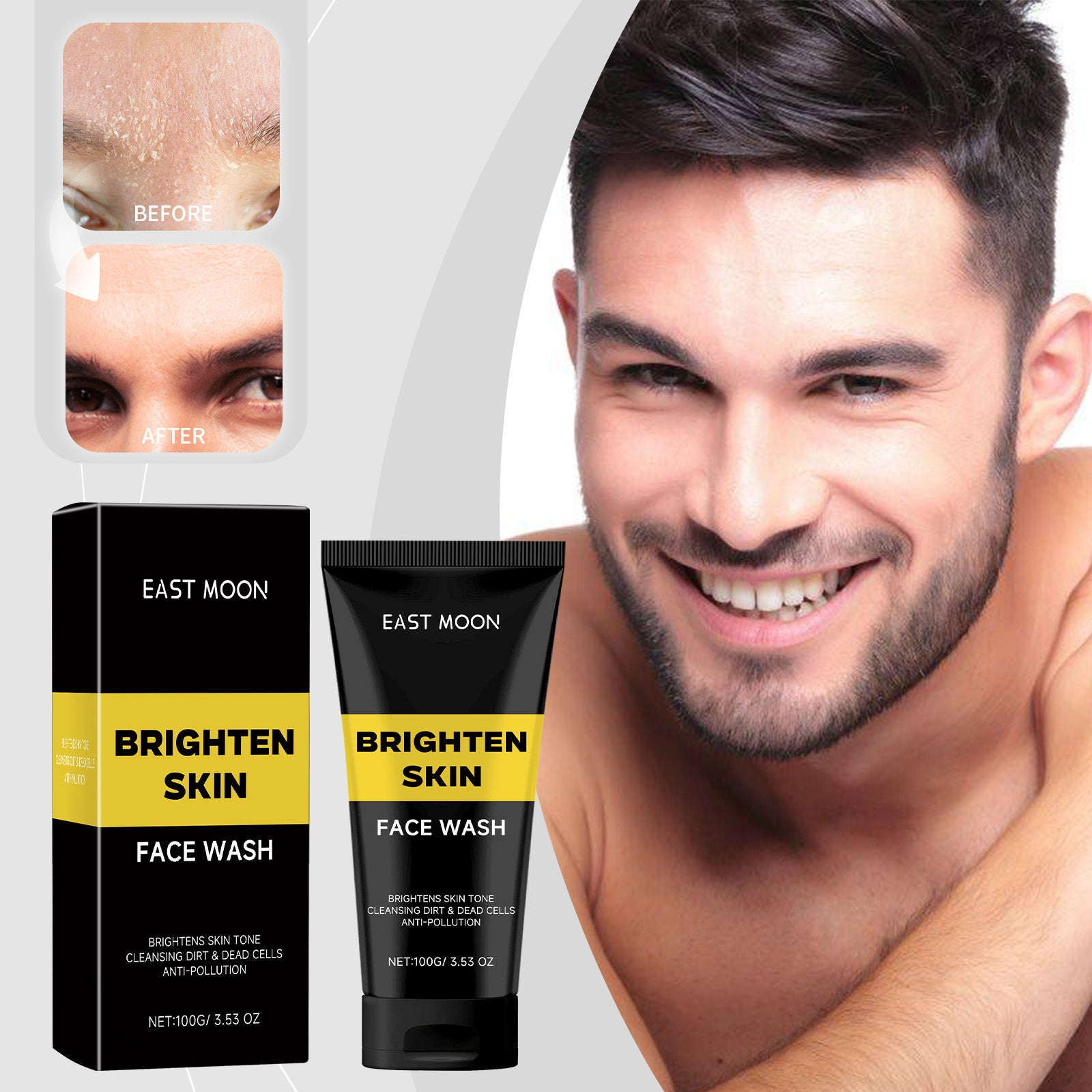 Men's Deep Cleansing Facial Wash - Gentle Hydrating Foam - Icon Her