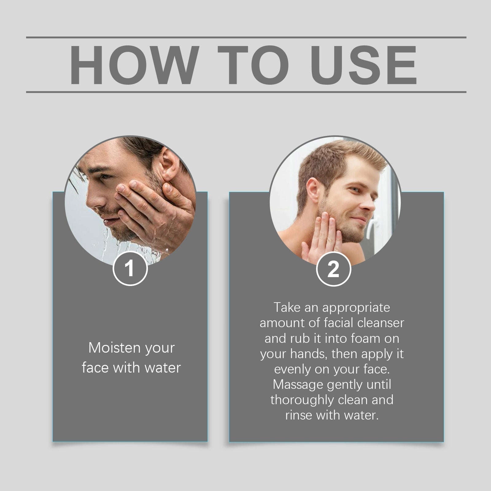 Men's Deep Cleansing Facial Wash - Gentle Hydrating Foam - Icon Her