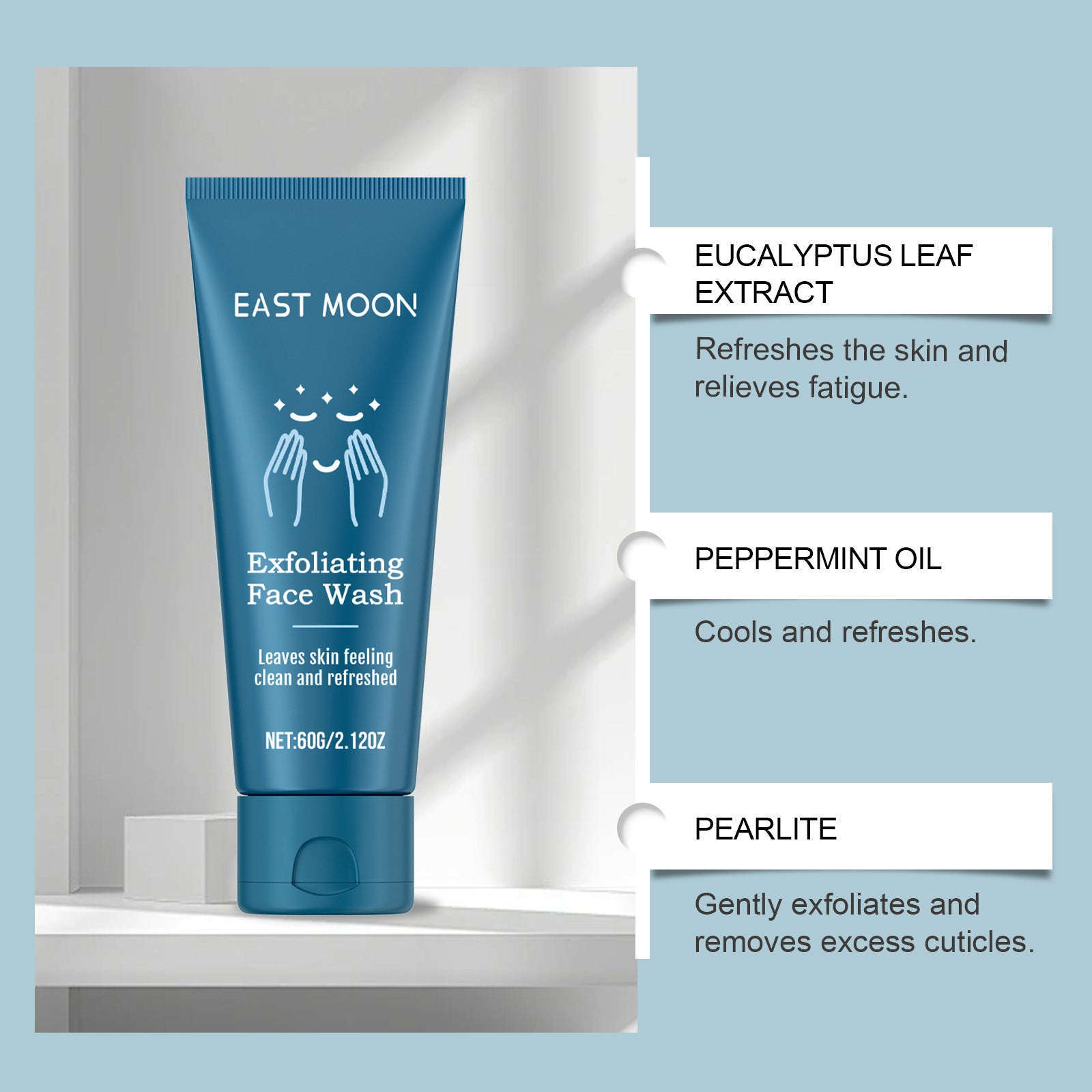 Men's Exfoliating Cleanser - Refreshing & Hydrating Daily Face Wash - Icon Her