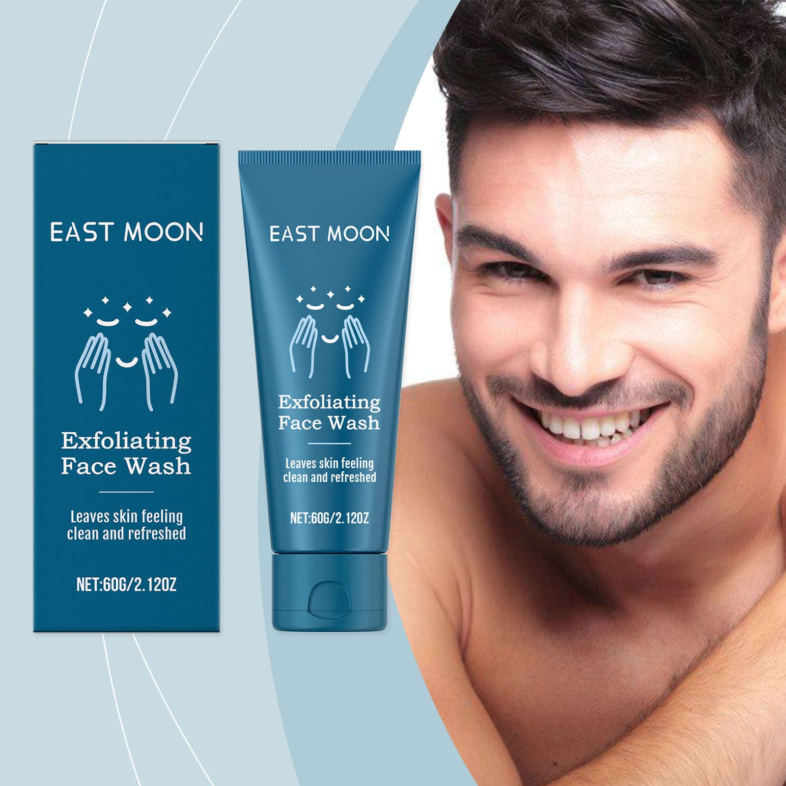 Men's Exfoliating Cleanser - Refreshing & Hydrating Daily Face Wash - Icon Her
