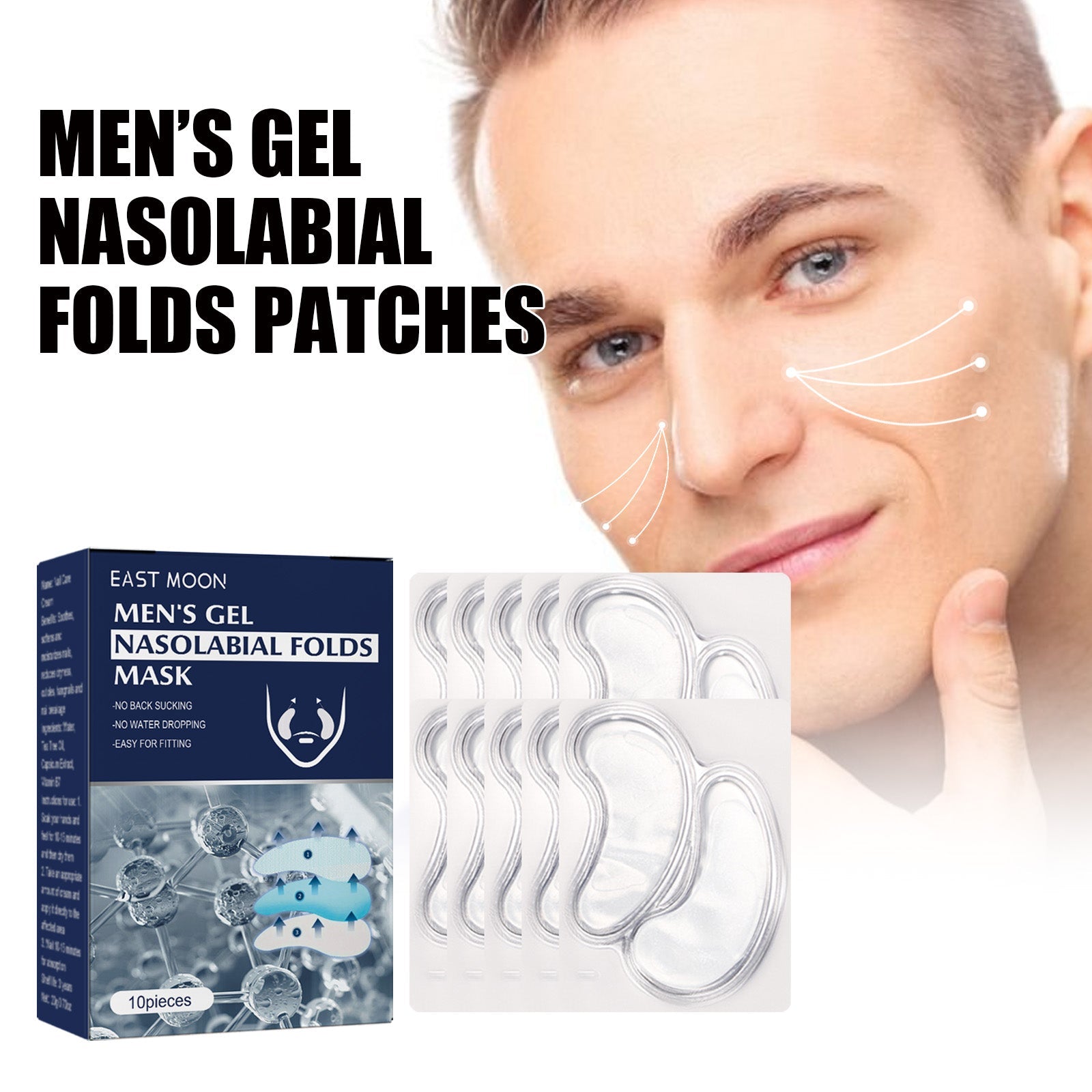 Men's Eye Wrinkle Patch – Firming, Smoothing Fine Lines & Corners - Icon Her