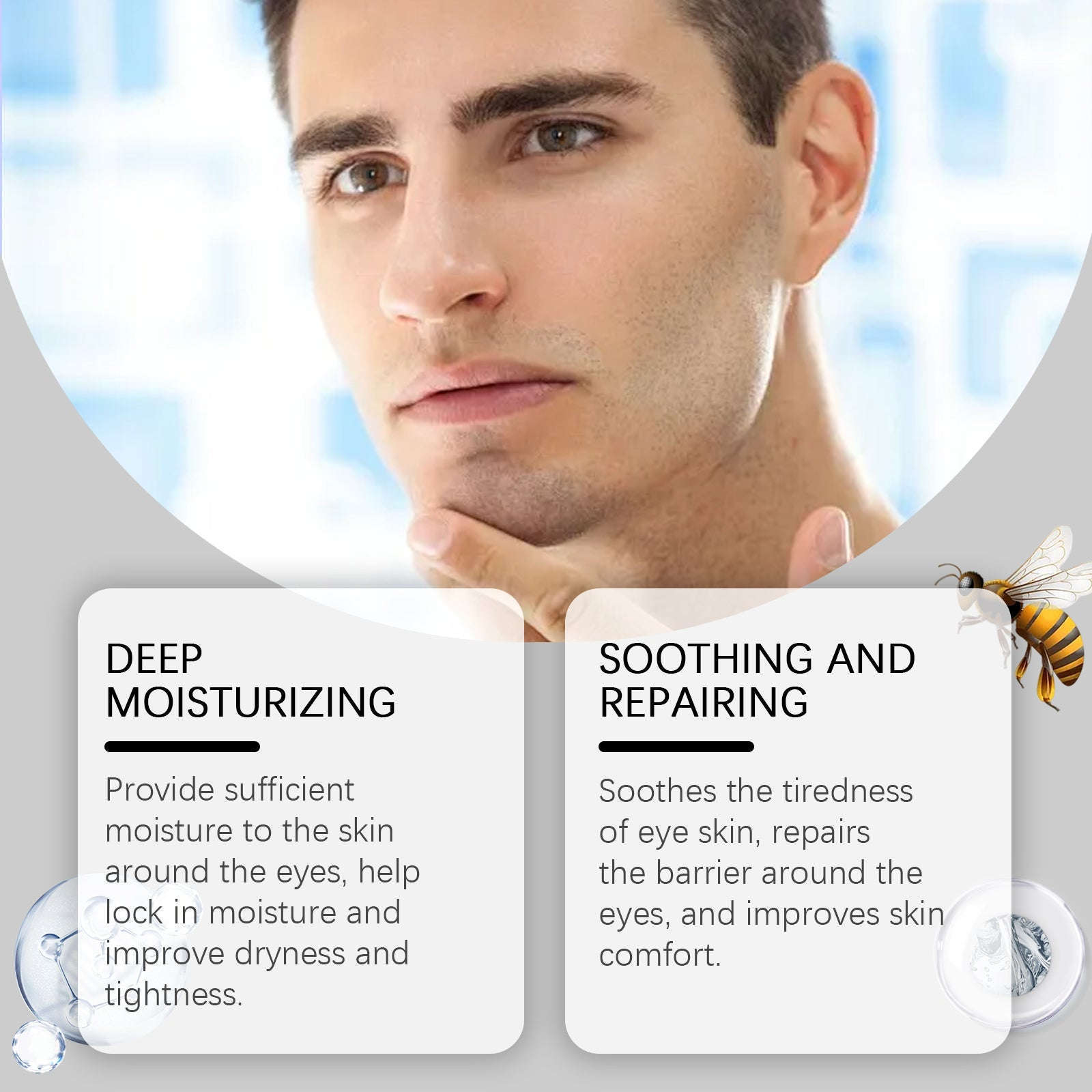 Men's Firming Eye Cream – Hydrating, Elastic & Moisturizing Eye Care - Icon Her
