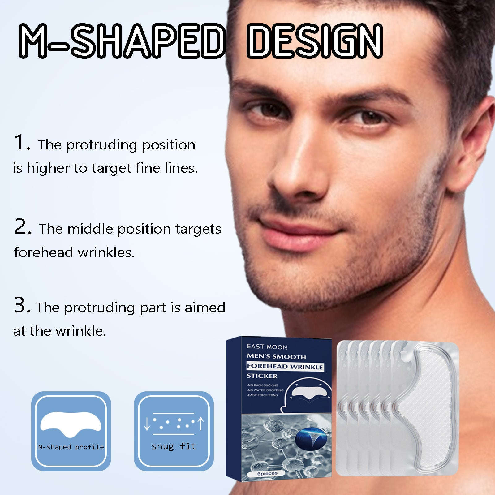 Men's Forehead Wrinkle Patch – Firming & Fine Lines Reducer - Icon Her