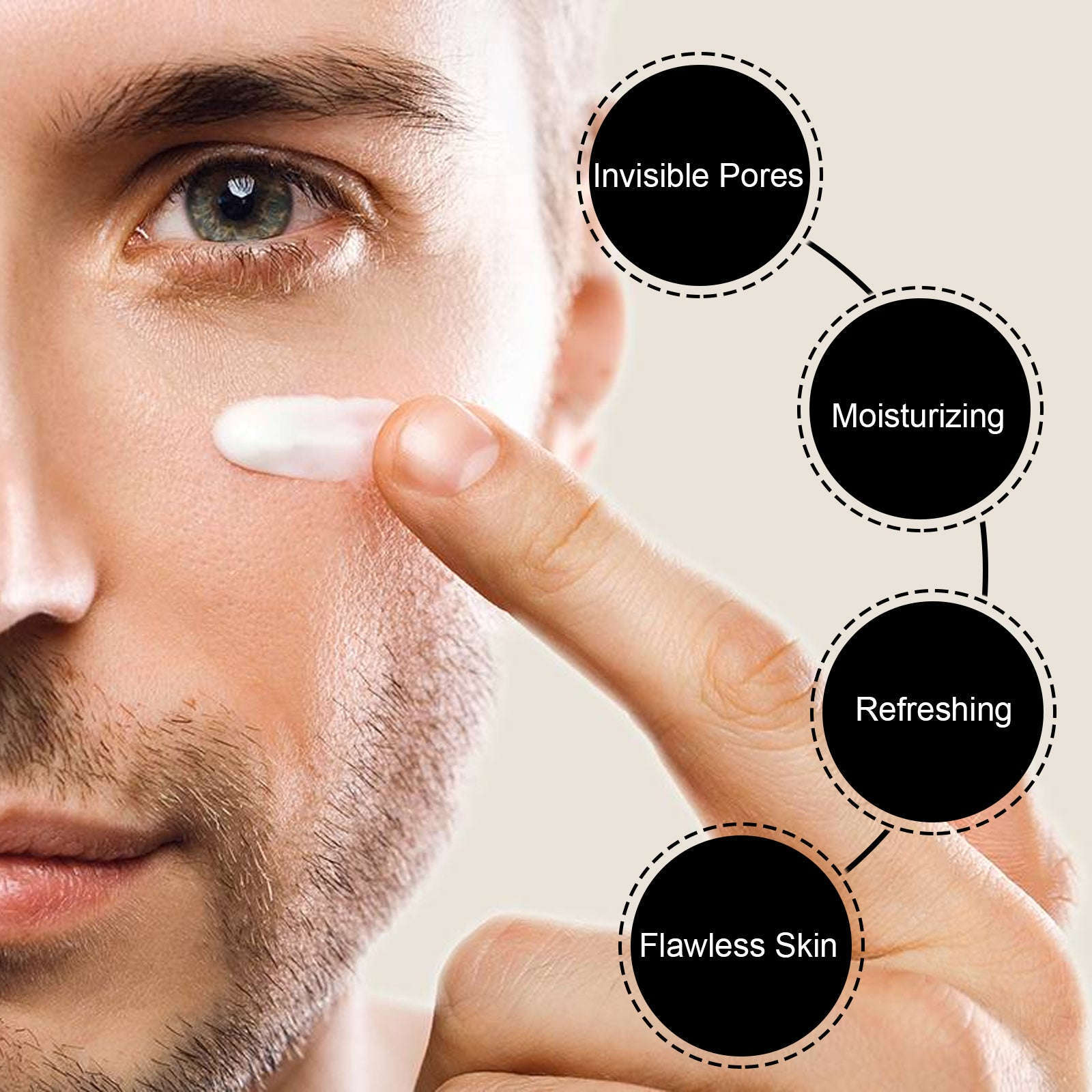 Men's Light Tone-Up Cream - Refreshing & Pore-Blurring Invisible Coverage - Icon Her