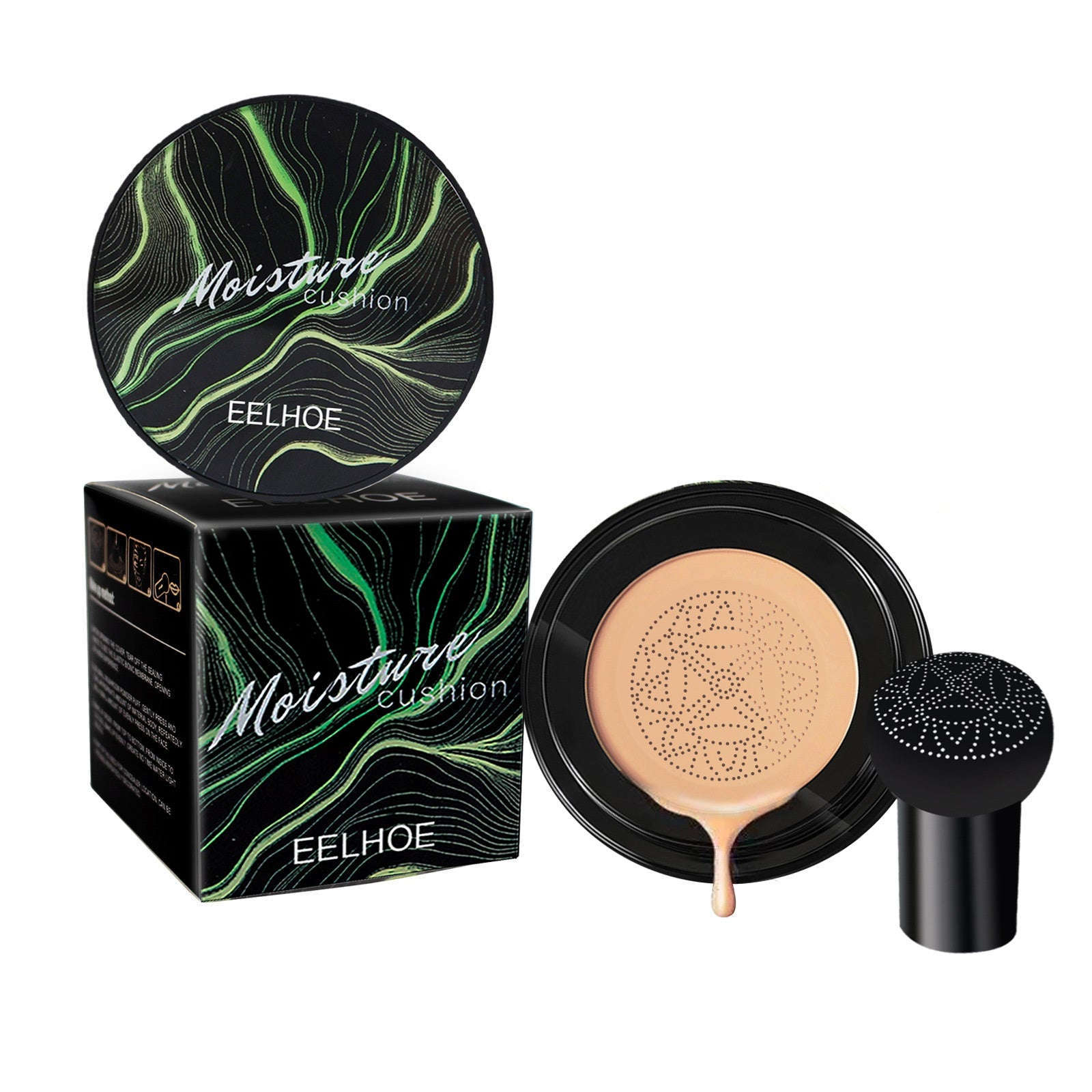 Moisturizing Cushion Foundation – Natural Nude, Brightening & Blemish Coverage - Icon Her