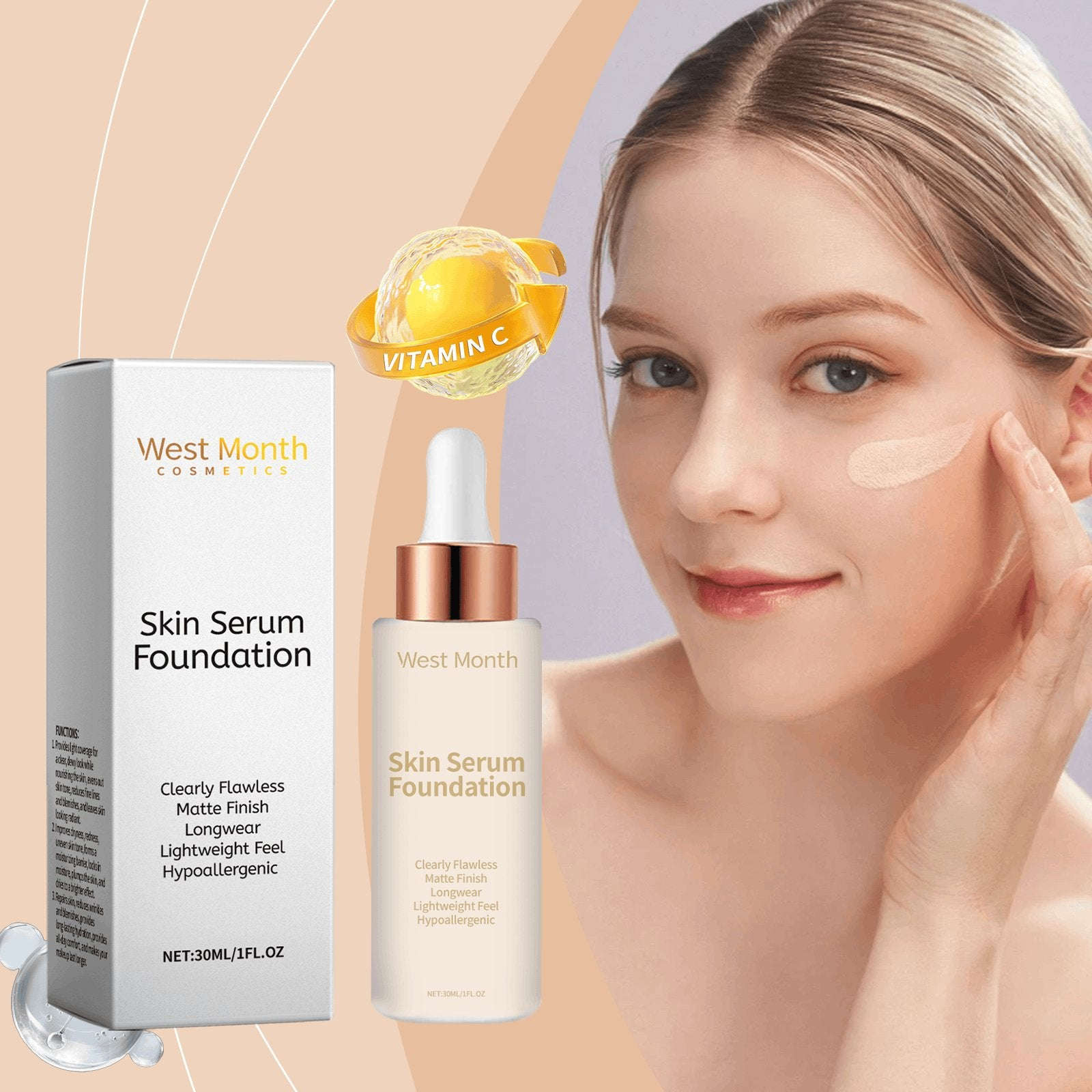 Moisturizing Liquid Foundation – Long-Lasting & Light Skin Care - Icon Her