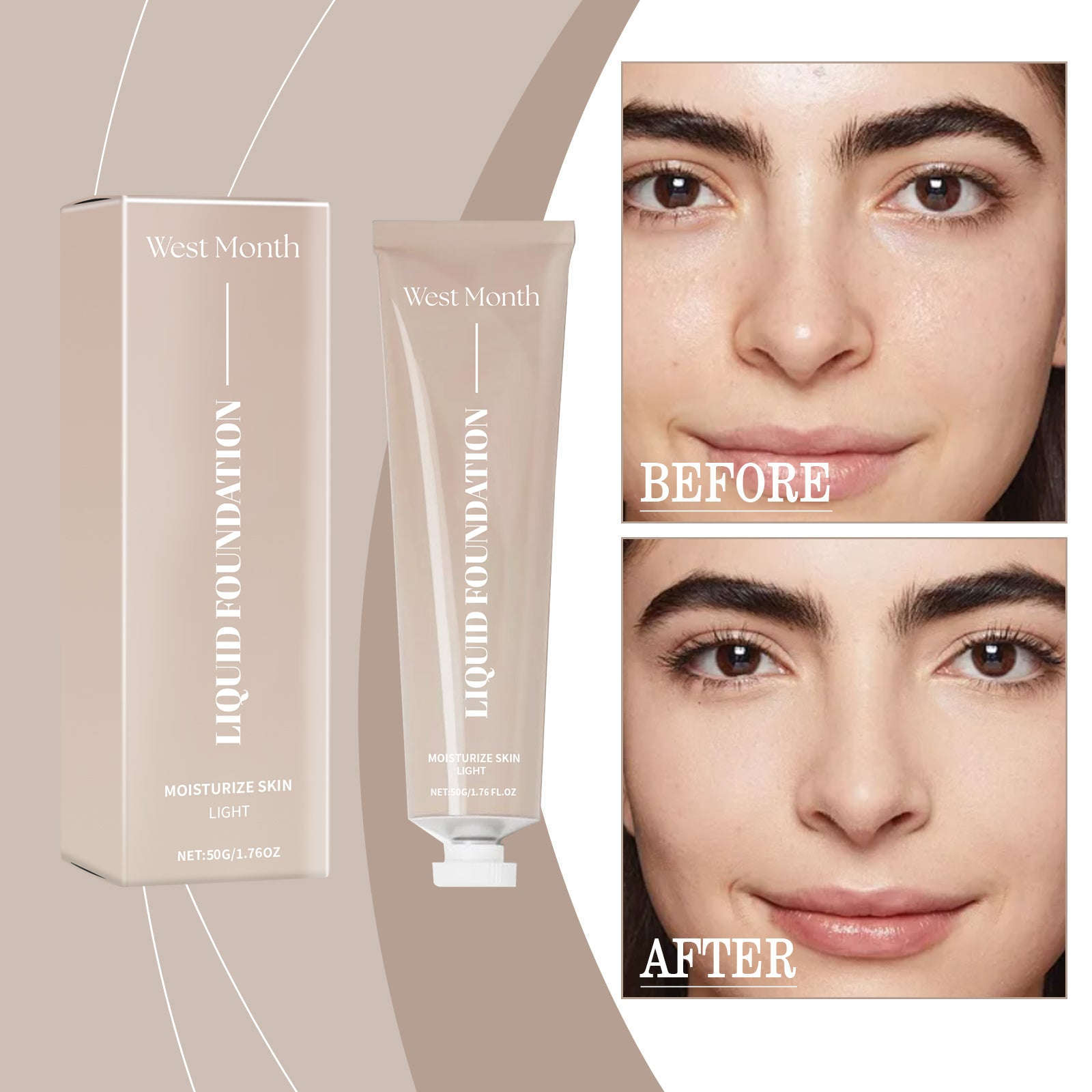 Moisturizing Liquid Foundation – Long-Lasting, Refreshing & Light Skin Care - Icon Her