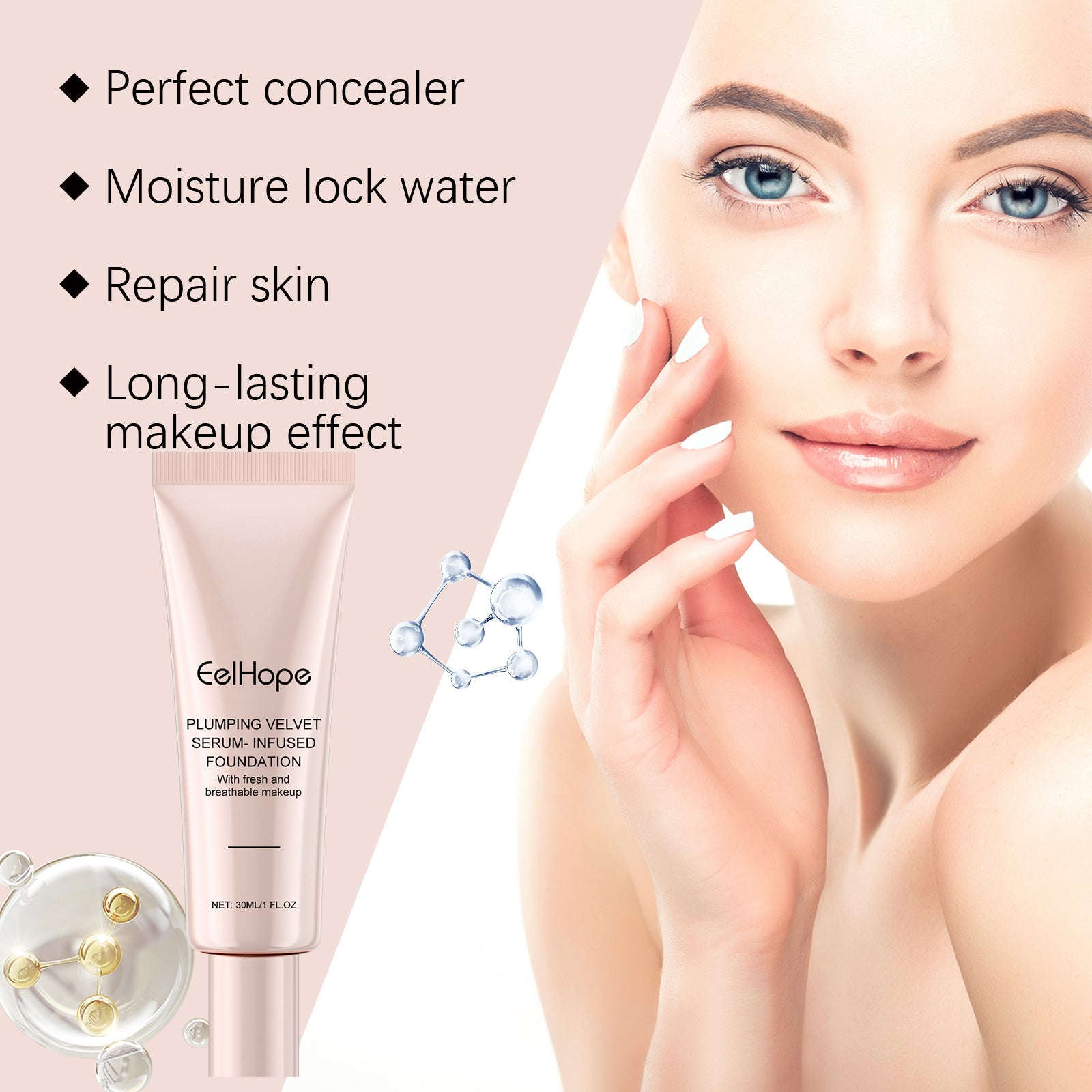 Moisturizing Liquid Foundation – Natural Setting, Refreshing & Light Skin Care - Icon Her