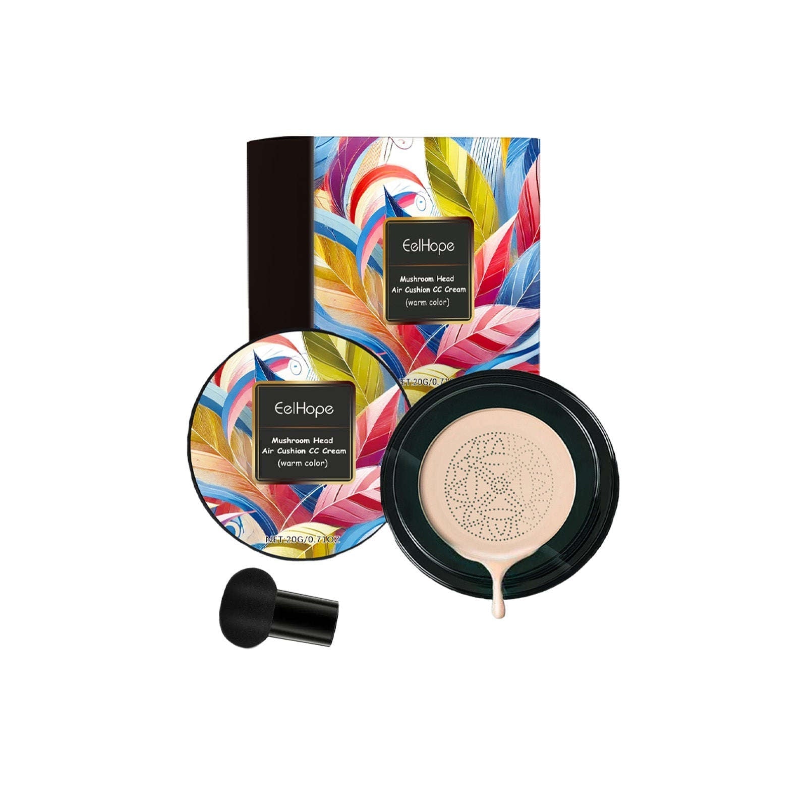 Mushroom Air Cushion Full Coverage Foundation – Moisturizing, Natural Concealer & No Clogged Pores - Icon Her
