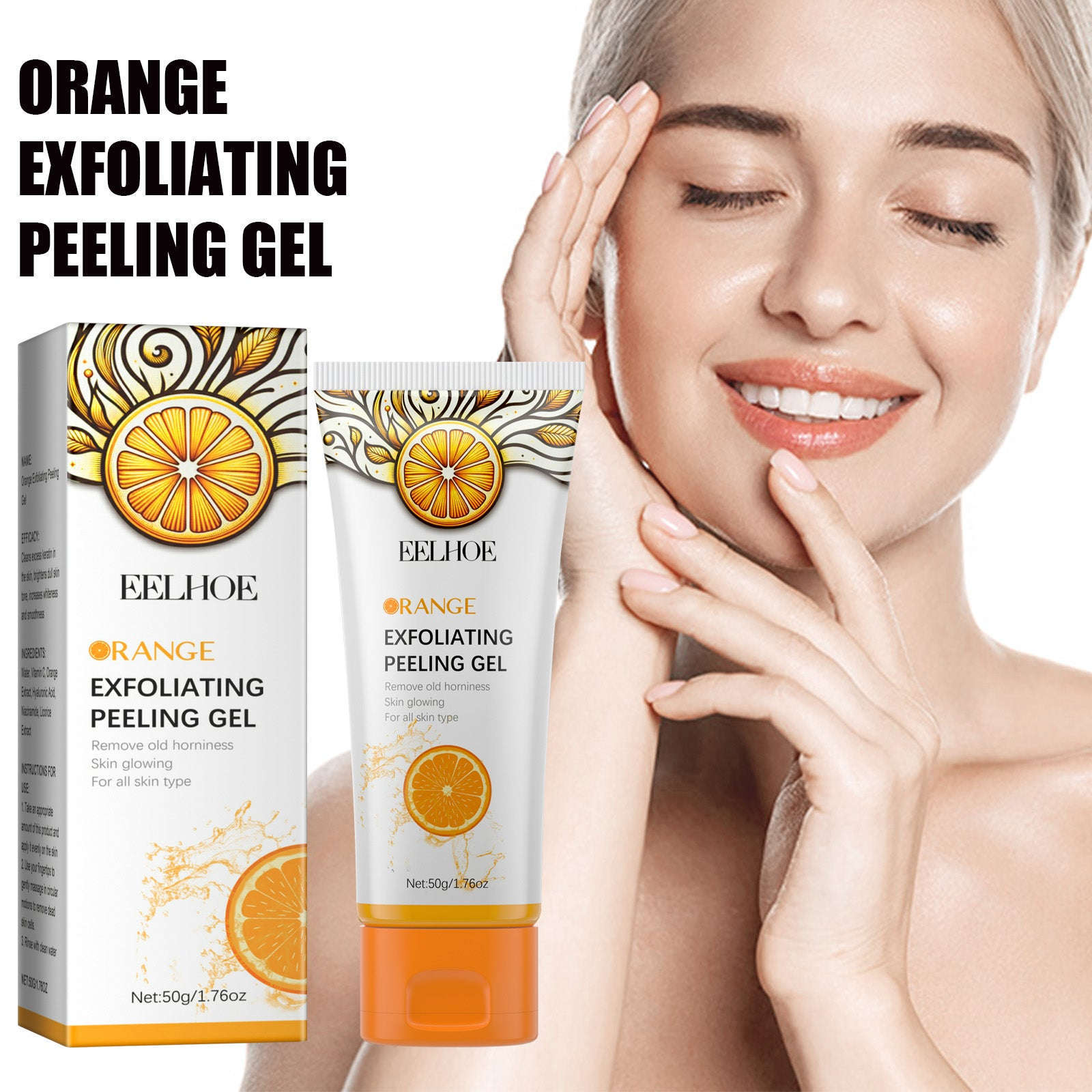 Orange Exfoliating Gel – Deep Cleansing, Anti-Acne, Pore Shrinking & Brightening - Icon Her