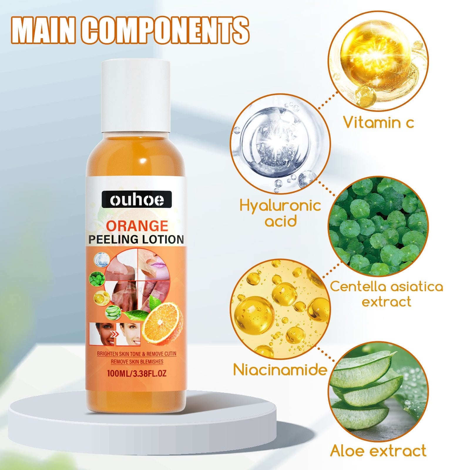 Orange Peeling Body Lotion – Exfoliating, Brightening & Moisturizing Skin - Icon Her