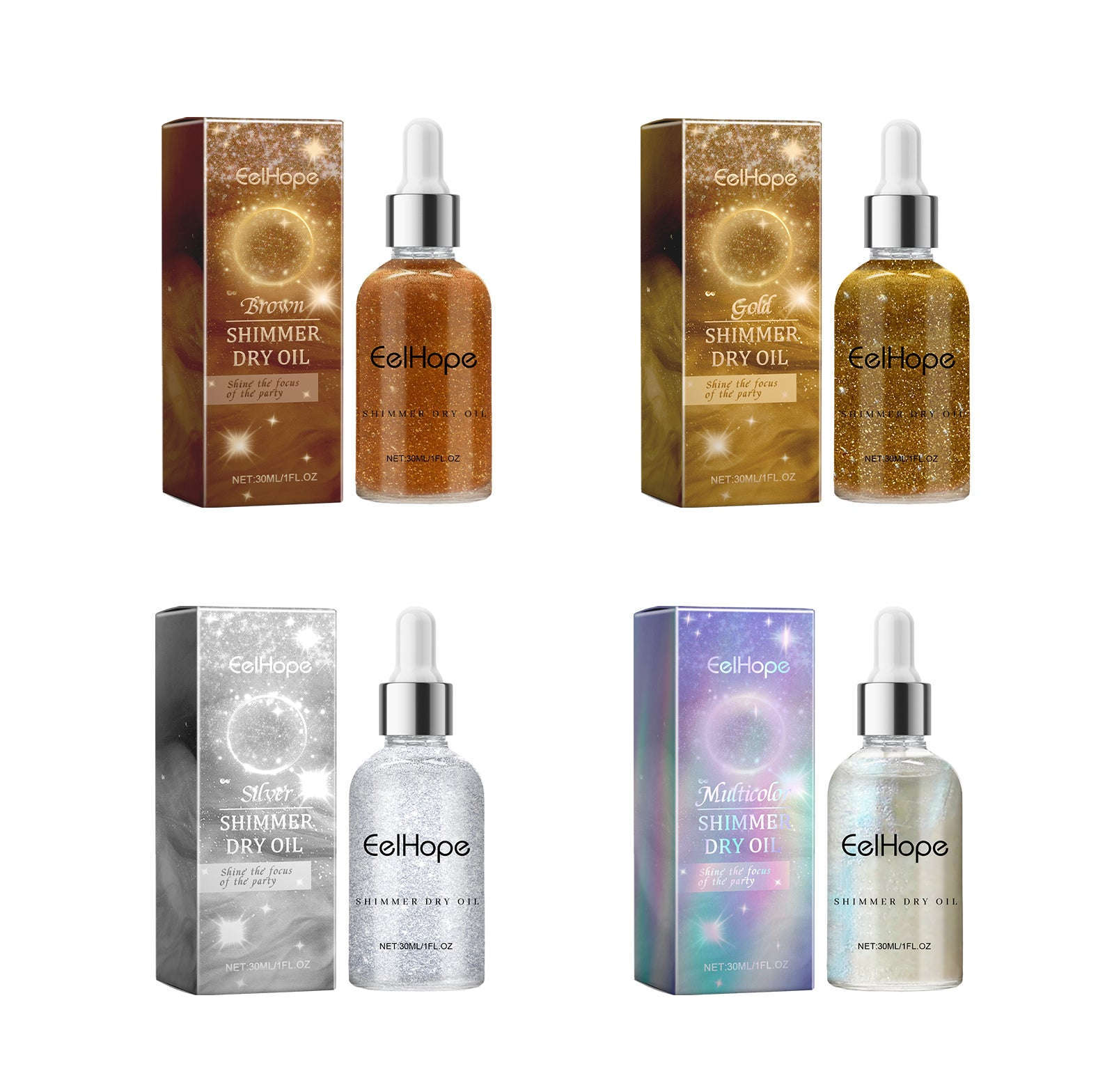 Party Body Glitter Oil – Brightening, Long-Lasting & Dance Shine Glow - Icon Her