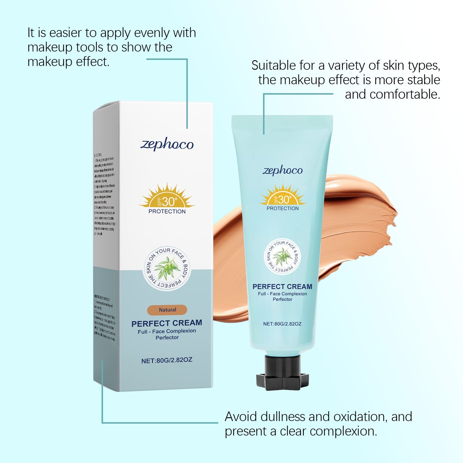Protective Moisturizing Liquid Foundation - Natural Color & Soft-Matte Finish - Icon Her