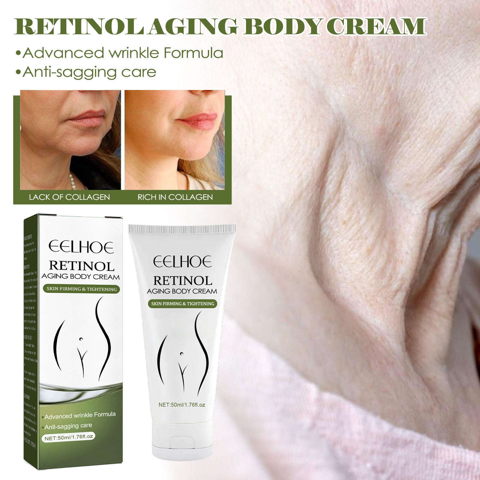 Retinol Body Cream - Toning, Moisturizing & Fine Line Smoothing Body Care - Icon Her