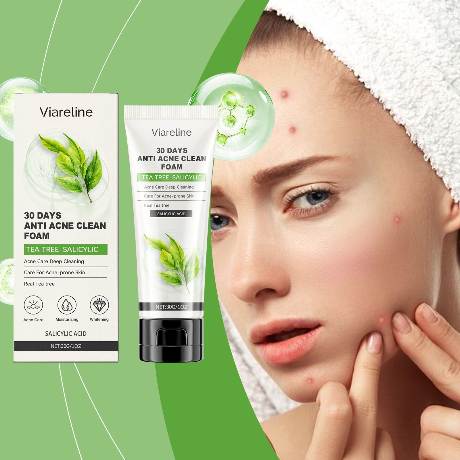Salicylic Acid Cleanser - Gentle Pore Cleansing & Refreshing Oil-Control Face Wash - Icon Her