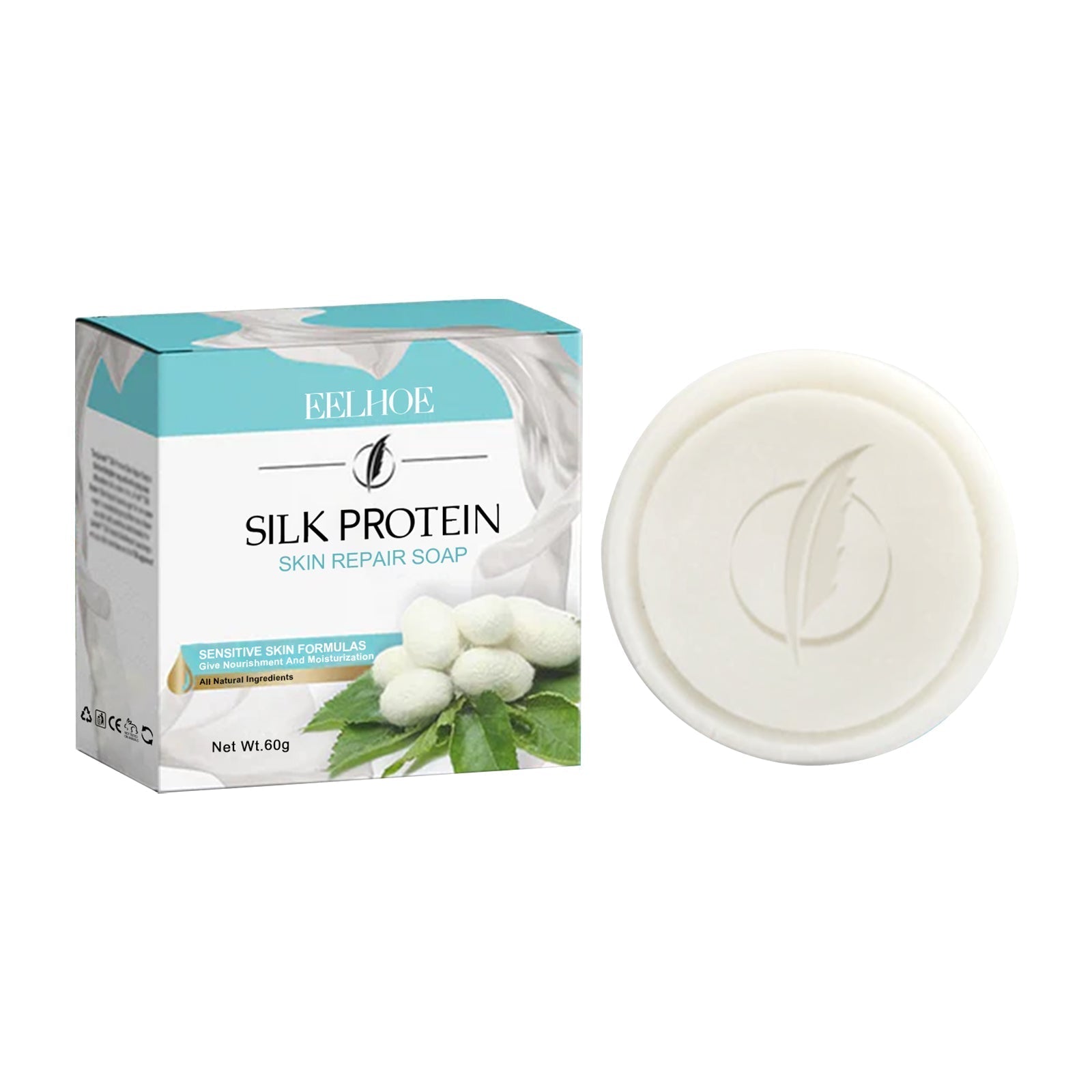 Silk Protein Repair Cleansing Soap - Pore Refining & Brightening Facial Bar - Icon Her