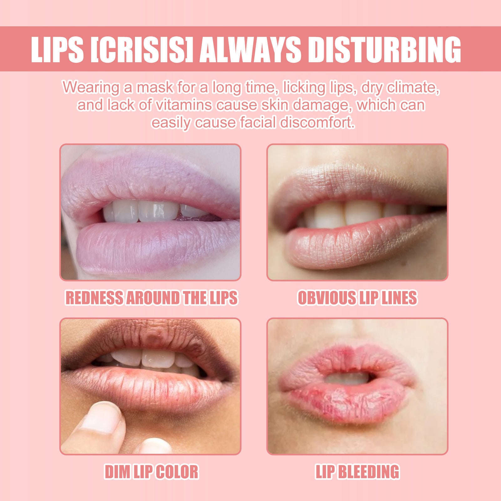Strawberry Hydrating Lip Mask - Line-Smoothing & Exfoliating Lip Treatment - Icon Her