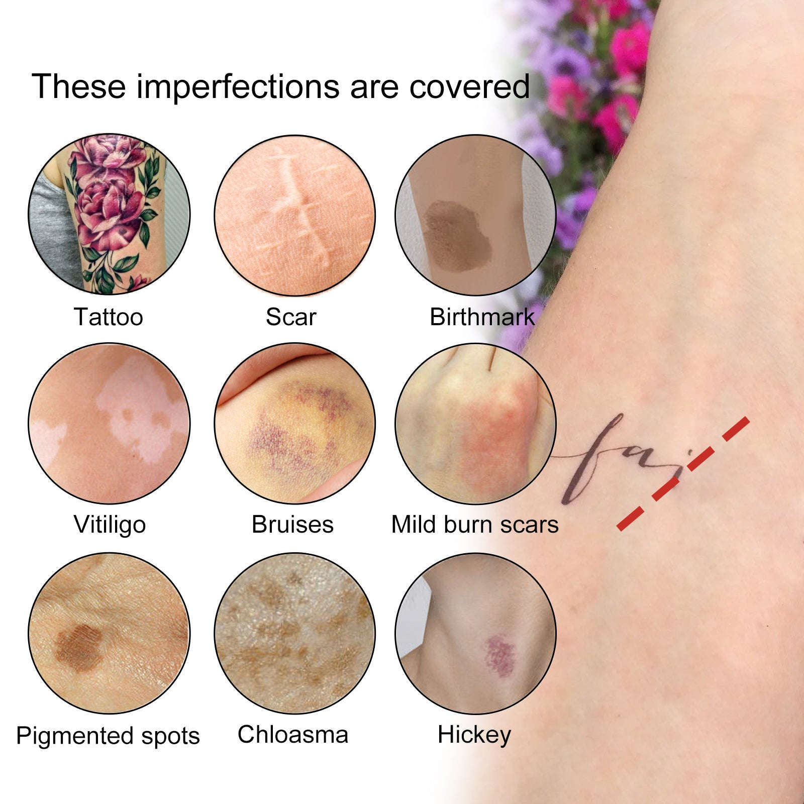 Tattoo Concealer Set – Waterproof, Brightening & Covers Scars & Birthmarks - Icon Her