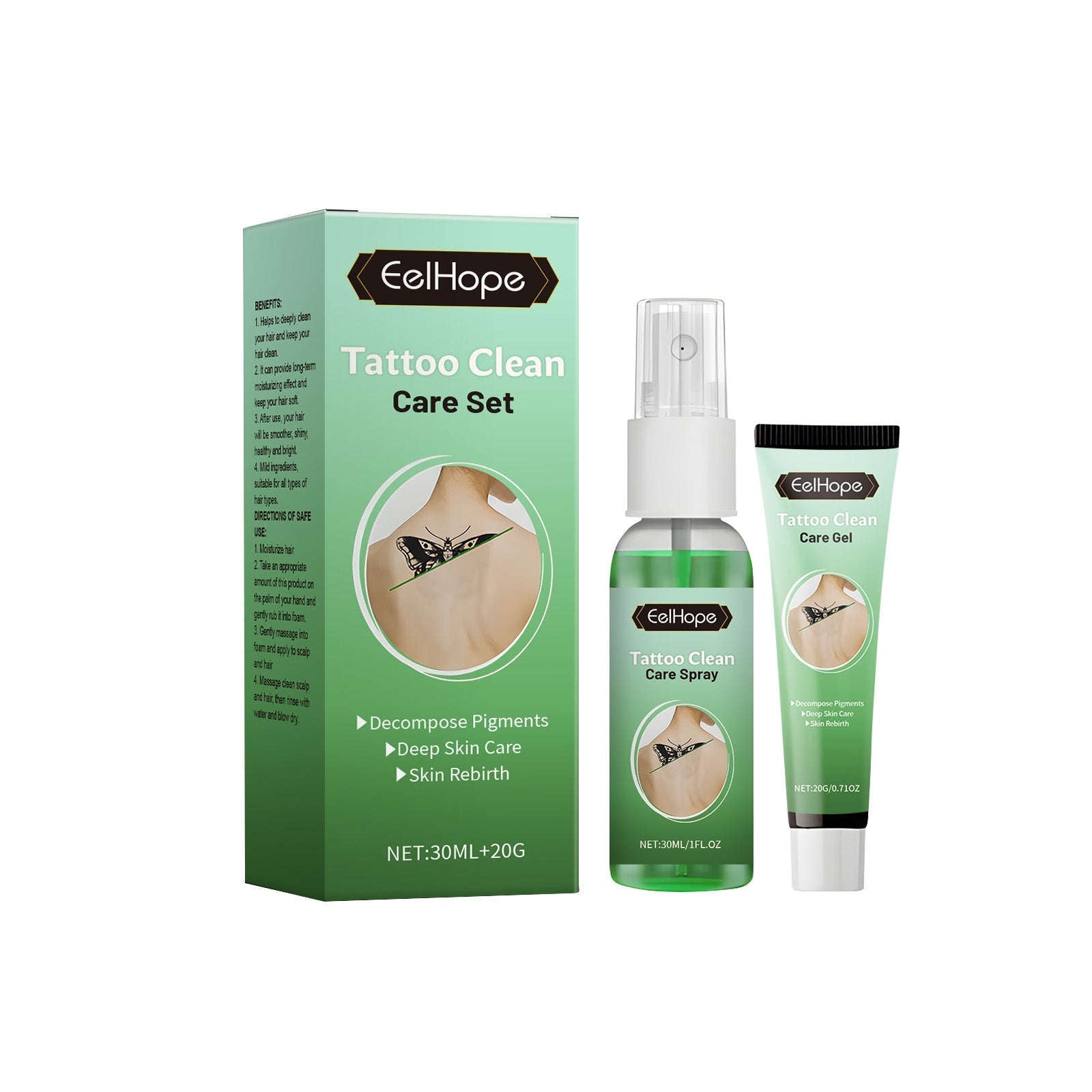 Tattoo Cover Treatment Set - Gentle Concealer, Cleaning & Repair Kit - Icon Her