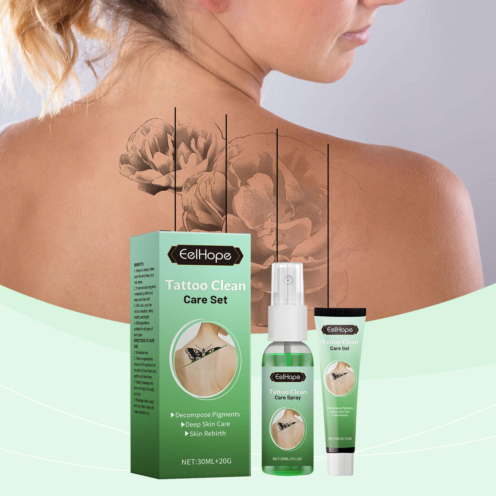 Tattoo Cover Treatment Set - Gentle Concealer, Cleaning & Repair Kit - Icon Her
