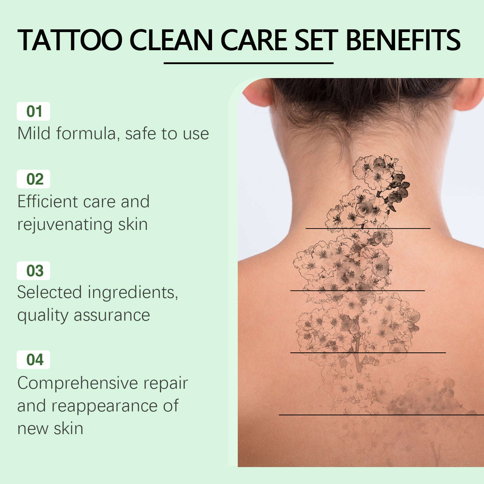Tattoo Cover Treatment Set - Gentle Concealer, Cleaning & Repair Kit - Icon Her
