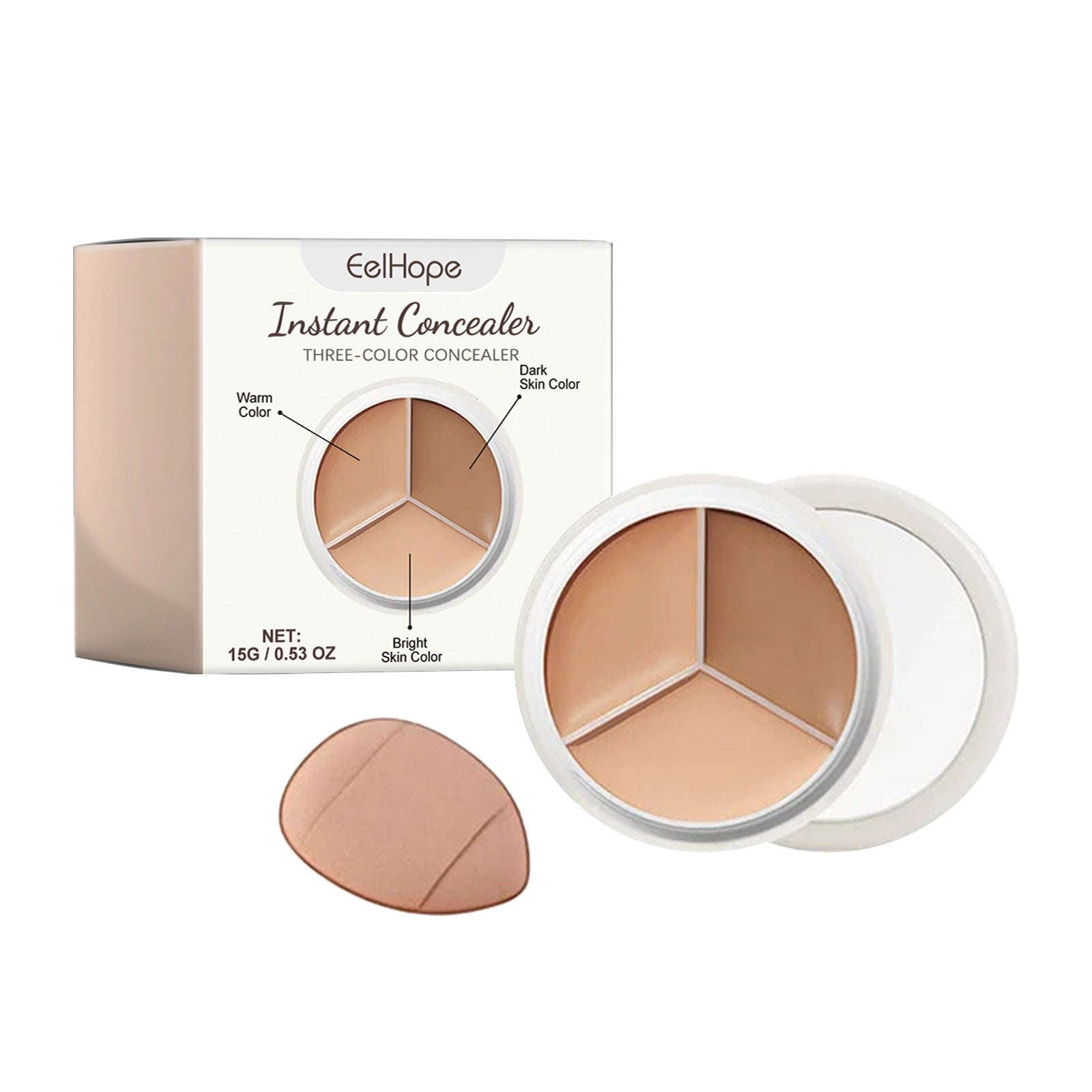 Three-Color Covering Concealer – Covers Dark Circles, Spots & Brightens Skin Tone - Icon Her