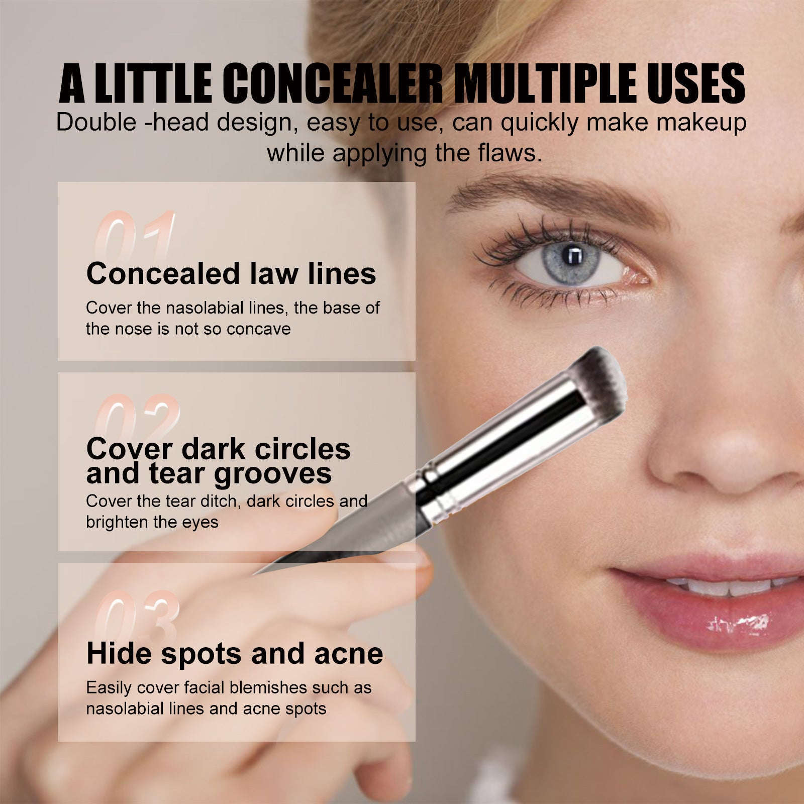 Three-Color Covering Concealer – Covers Dark Circles, Spots & Brightens Skin Tone - Icon Her