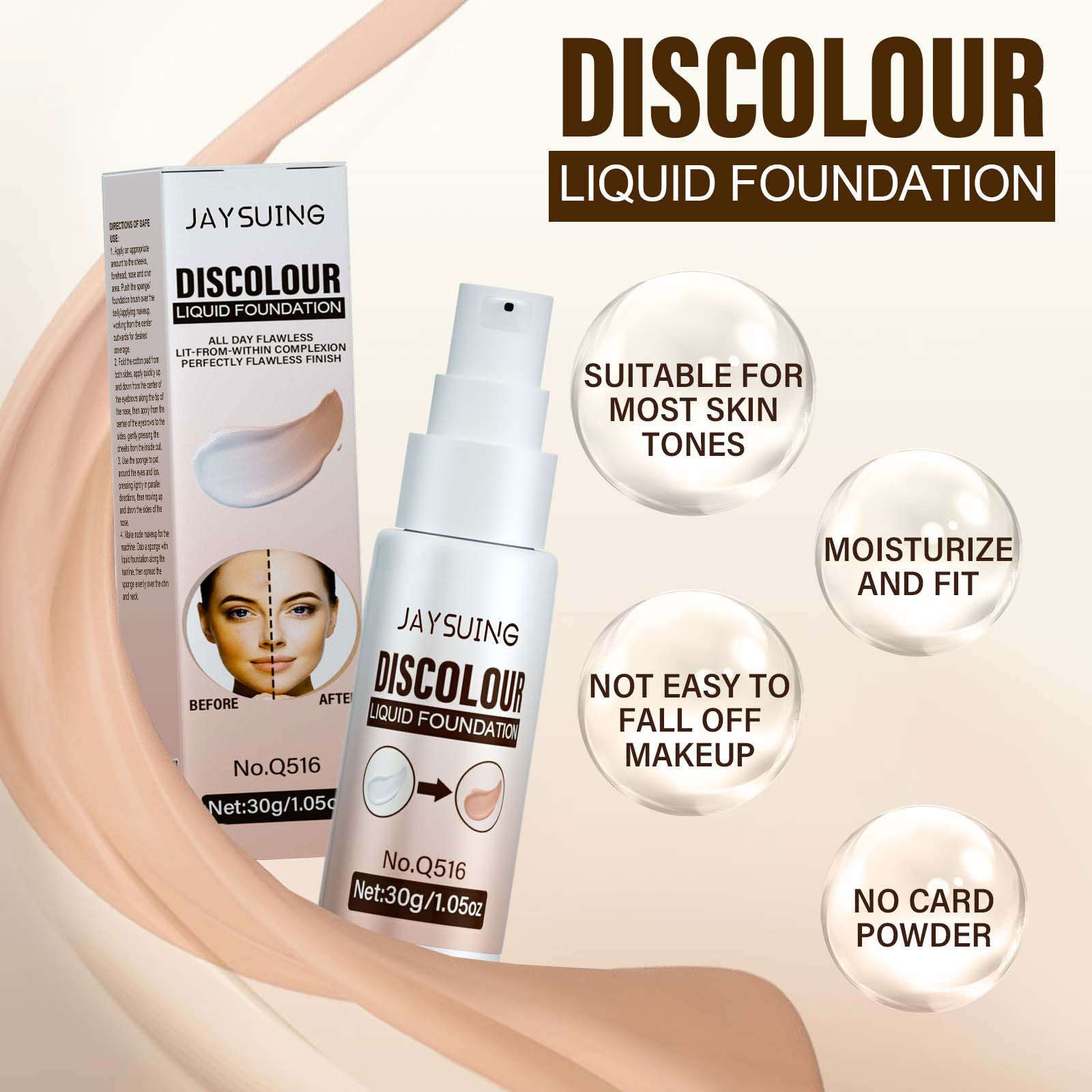 Warm Up Liquid Foundation – Brightening, Concealing & Long-Lasting - Icon Her